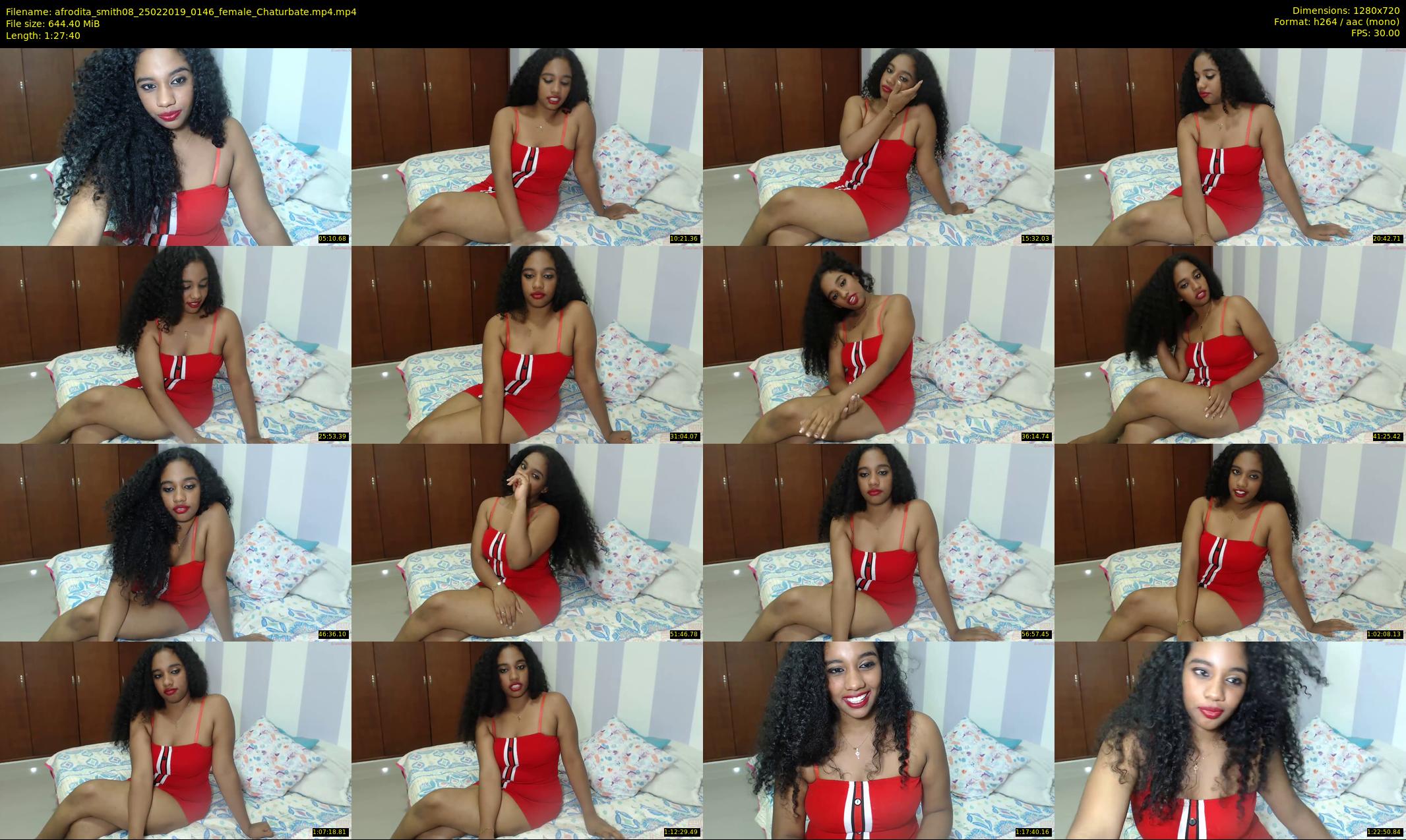 afrodita_smith08 — 88 minute Chaturbate female cam show recording, 720p, Feb 25, 2019