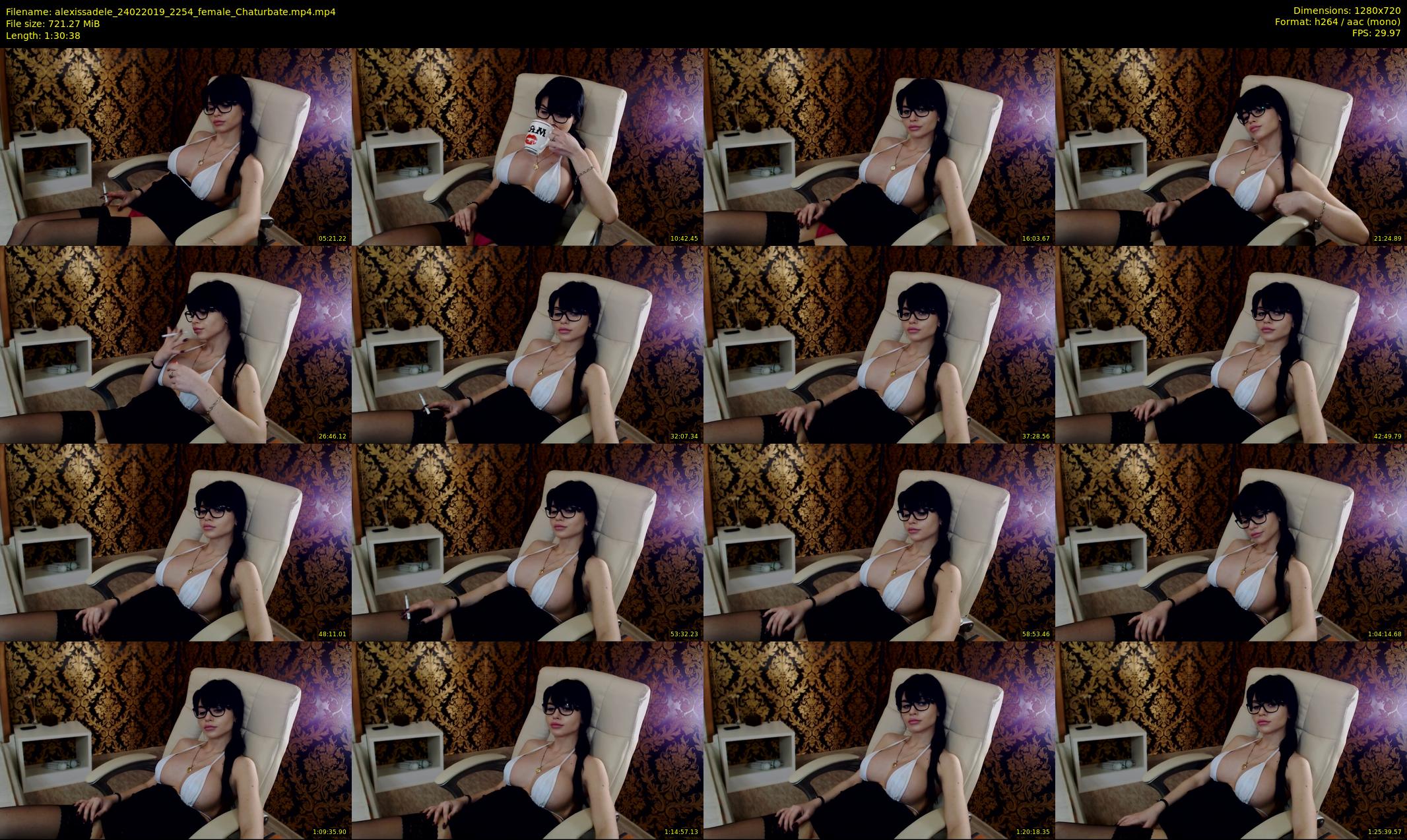 alexissadele — 91 minute Chaturbate female cam show recording, 720p, Feb 24, 2019