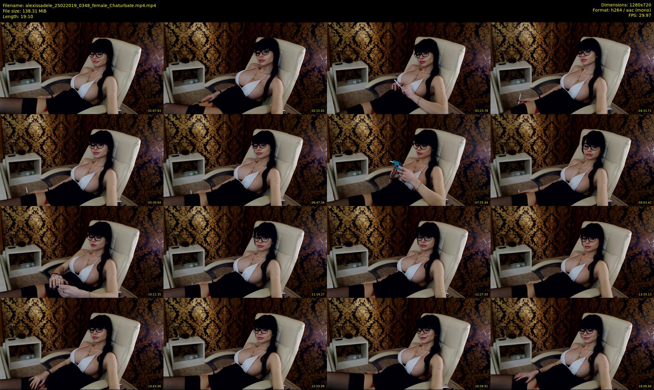 alexissadele — 20 minute Chaturbate female cam show recording, 720p, Feb 25, 2019