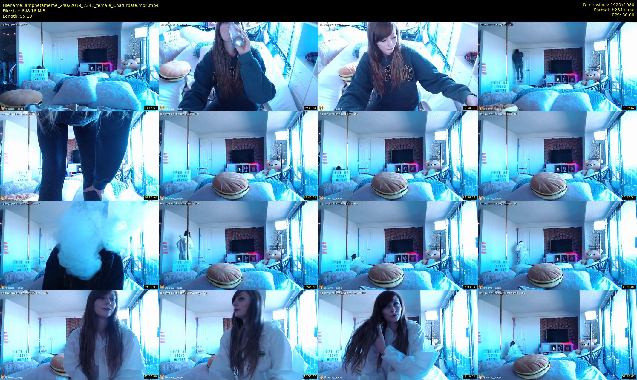 amphetameme — 56 minute Chaturbate female cam show recording, 1080p, Feb 24, 2019
