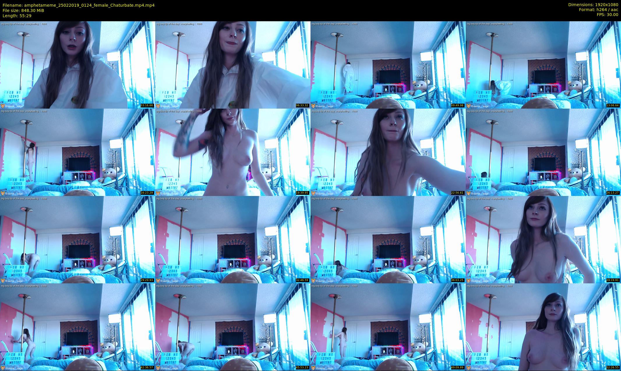 amphetameme — 56 minute Chaturbate female cam show recording, 1080p, Feb 25, 2019