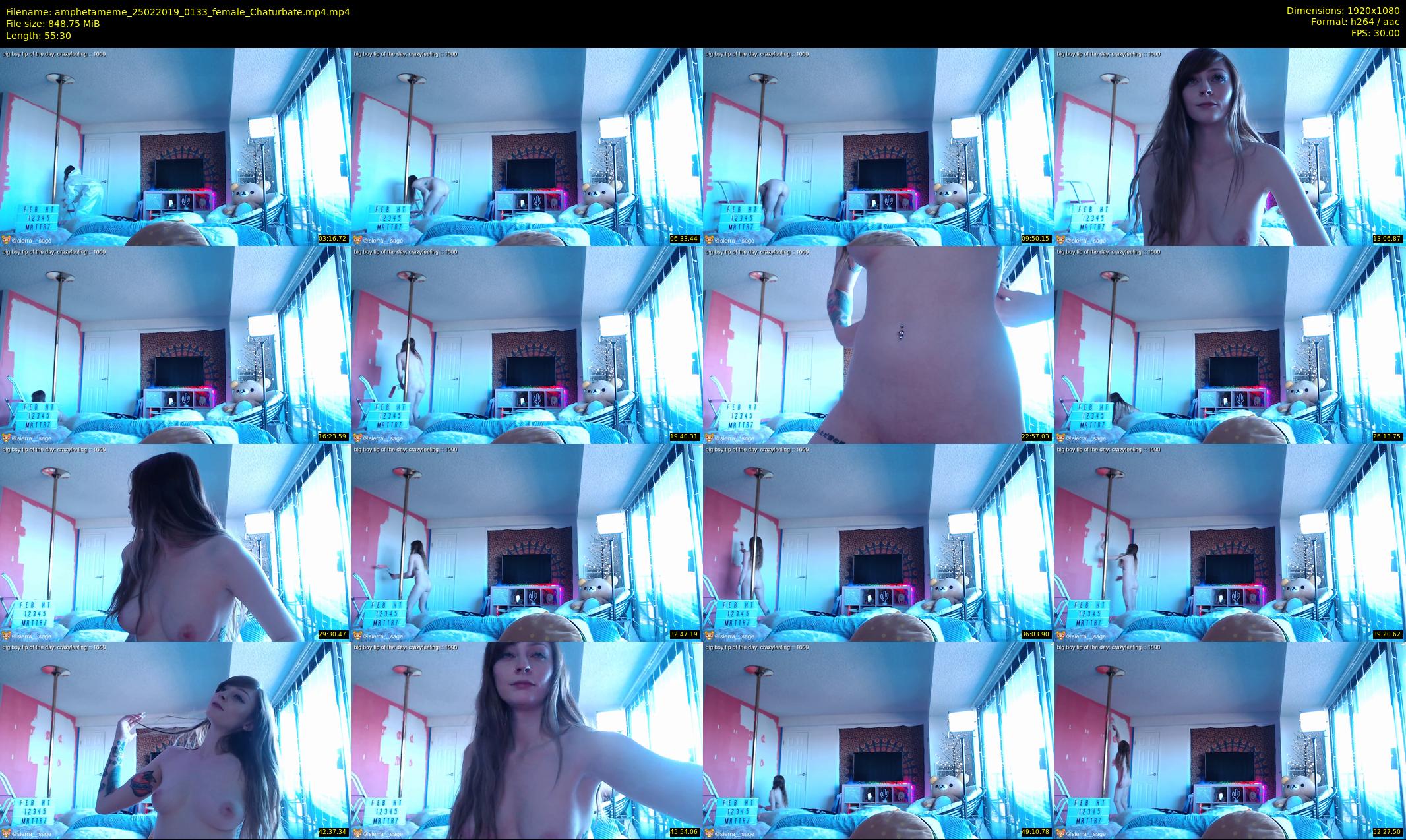 amphetameme — 56 minute Chaturbate female cam show recording, 1080p, Feb 25, 2019