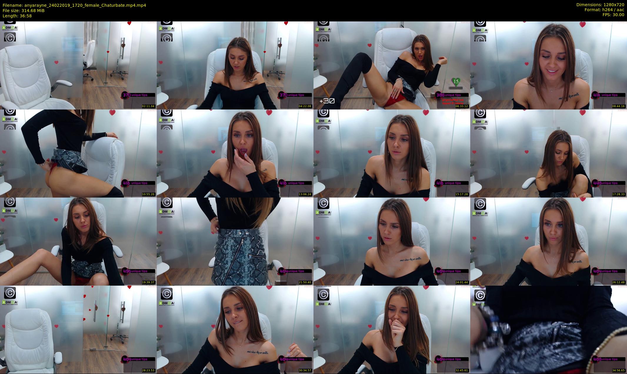 anyarayne — 37 minute Chaturbate female cam show recording, 720p, Feb 24, 2019