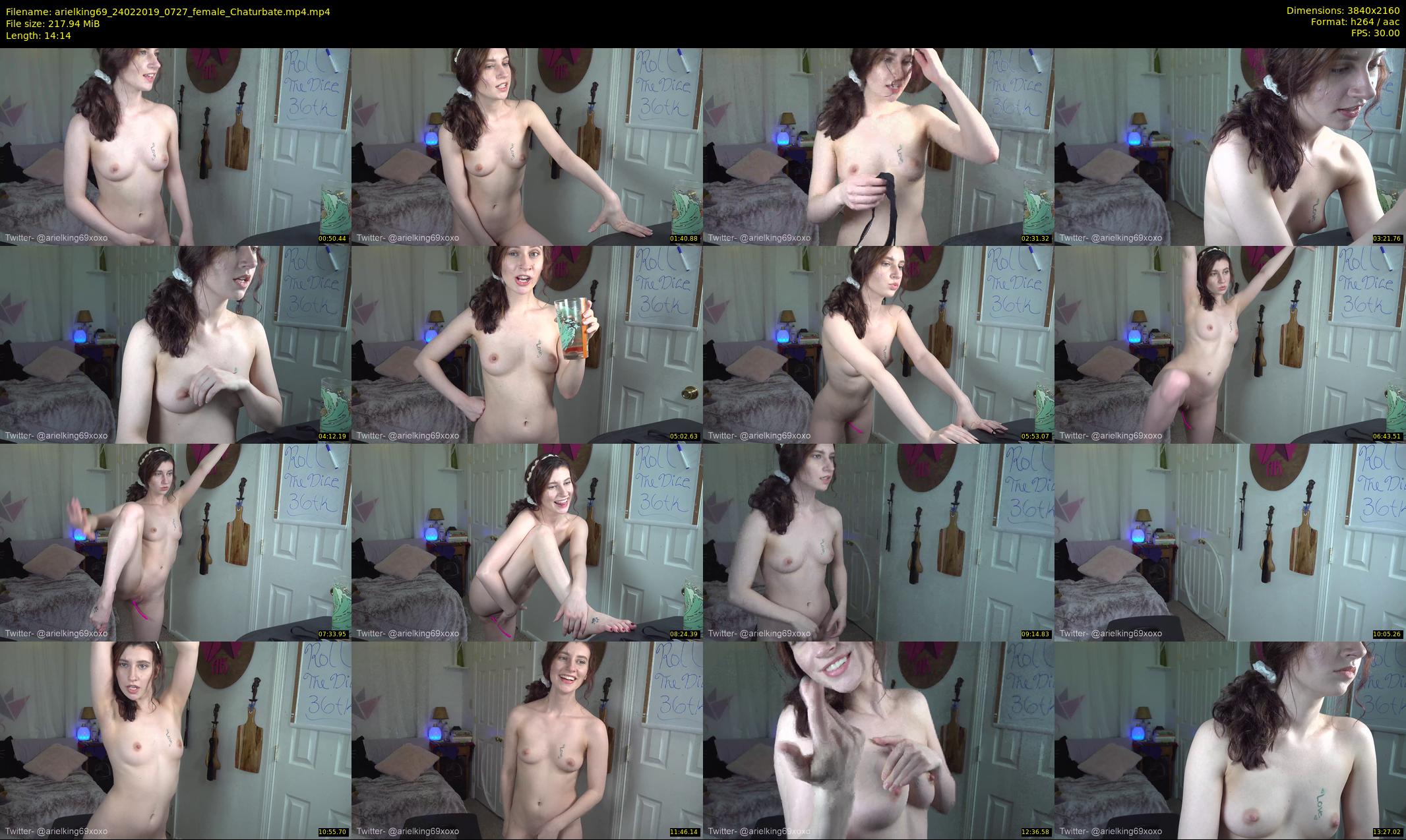 arielking69 — 15 minute Chaturbate female cam show recording, 4K, Feb 24, 2019