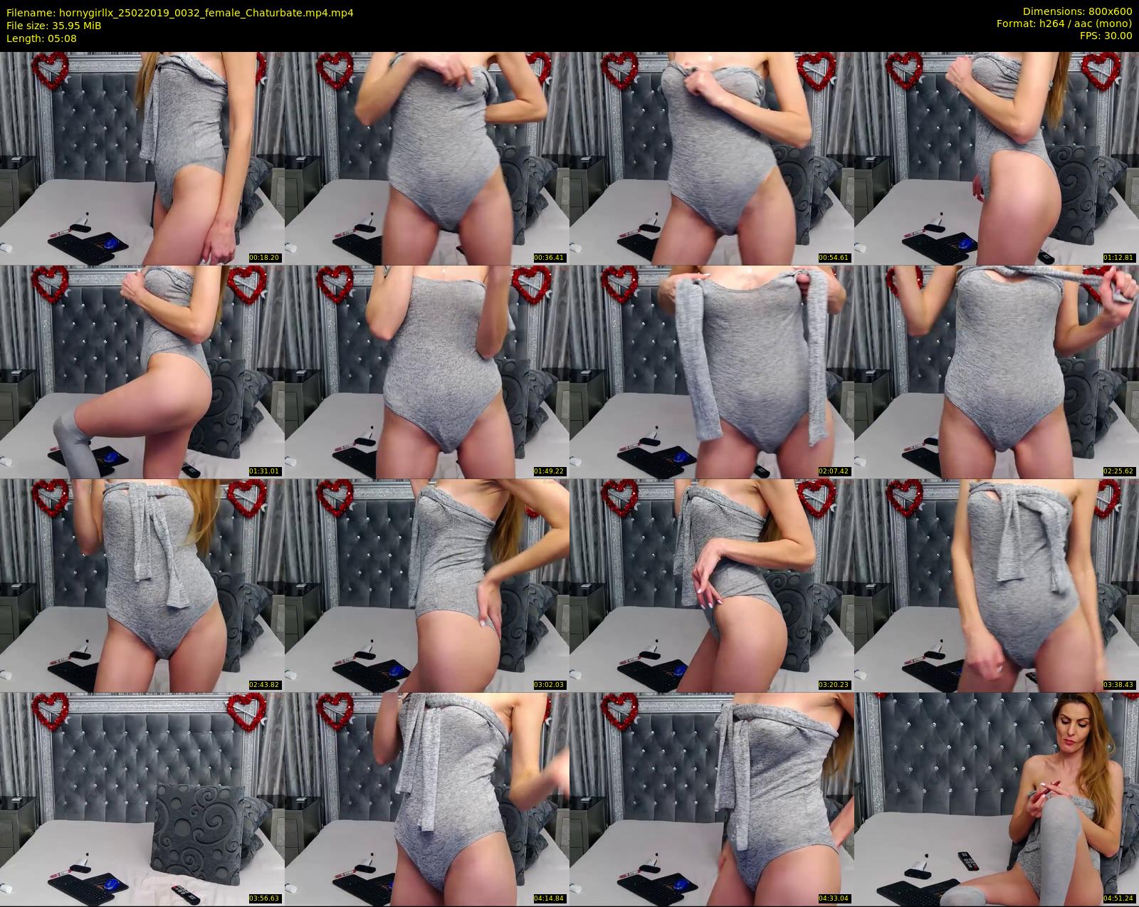 hornygirllx — 6 minute Chaturbate female cam show recording, 480p, Feb 25, 2019