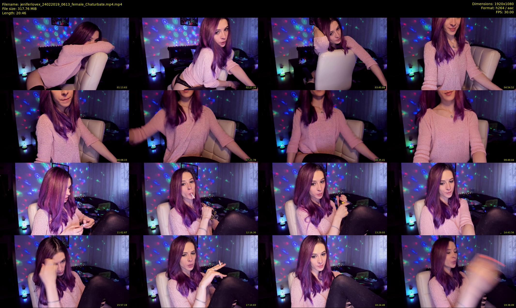 jeniferlovex — 21 minute Chaturbate female cam show recording, 1080p, Feb 24, 2019