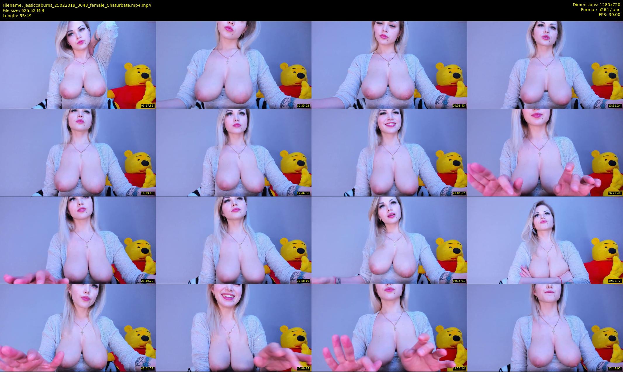 jessiccaburns — 56 minute Chaturbate female cam show recording, 720p, Feb 25, 2019