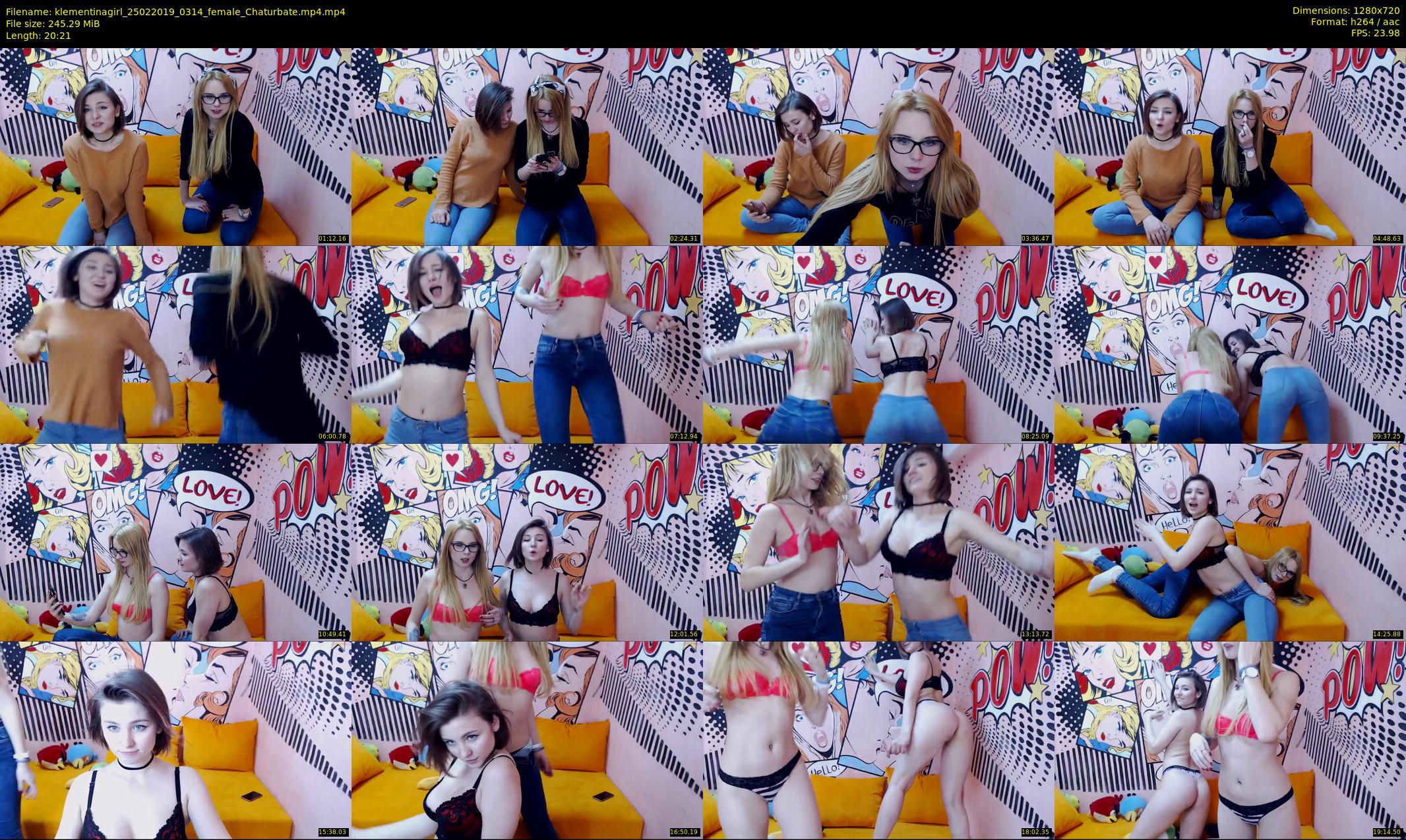 klementinagirl — 21 minute Chaturbate female cam show recording, 720p, Feb 25, 2019