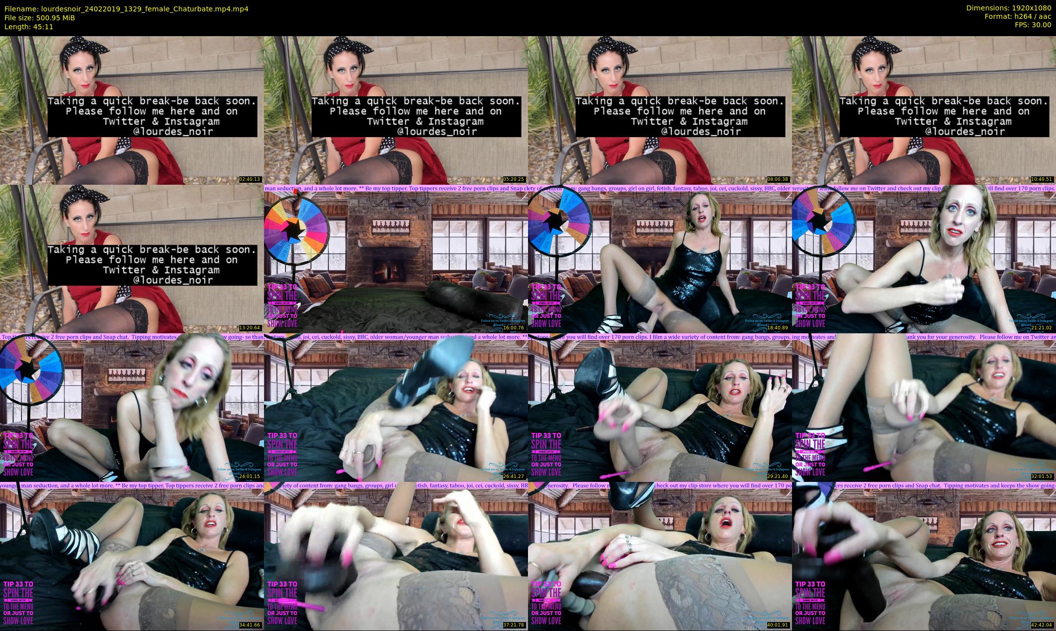 lourdesnoir — 46 minute Chaturbate female cam show recording, 1080p, Feb 24, 2019