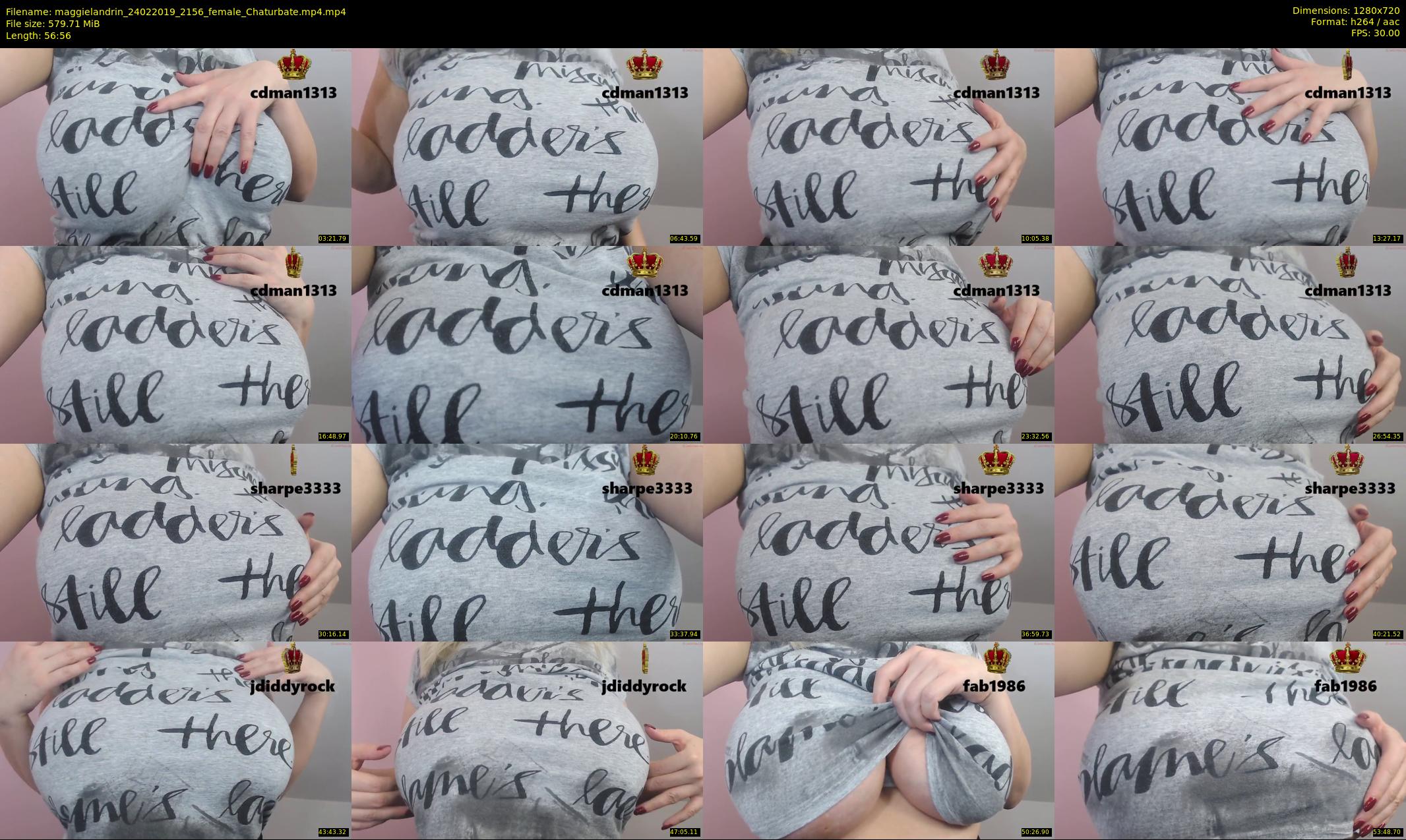 maggielandrin — 57 minute Chaturbate female cam show recording, 720p, Feb 24, 2019