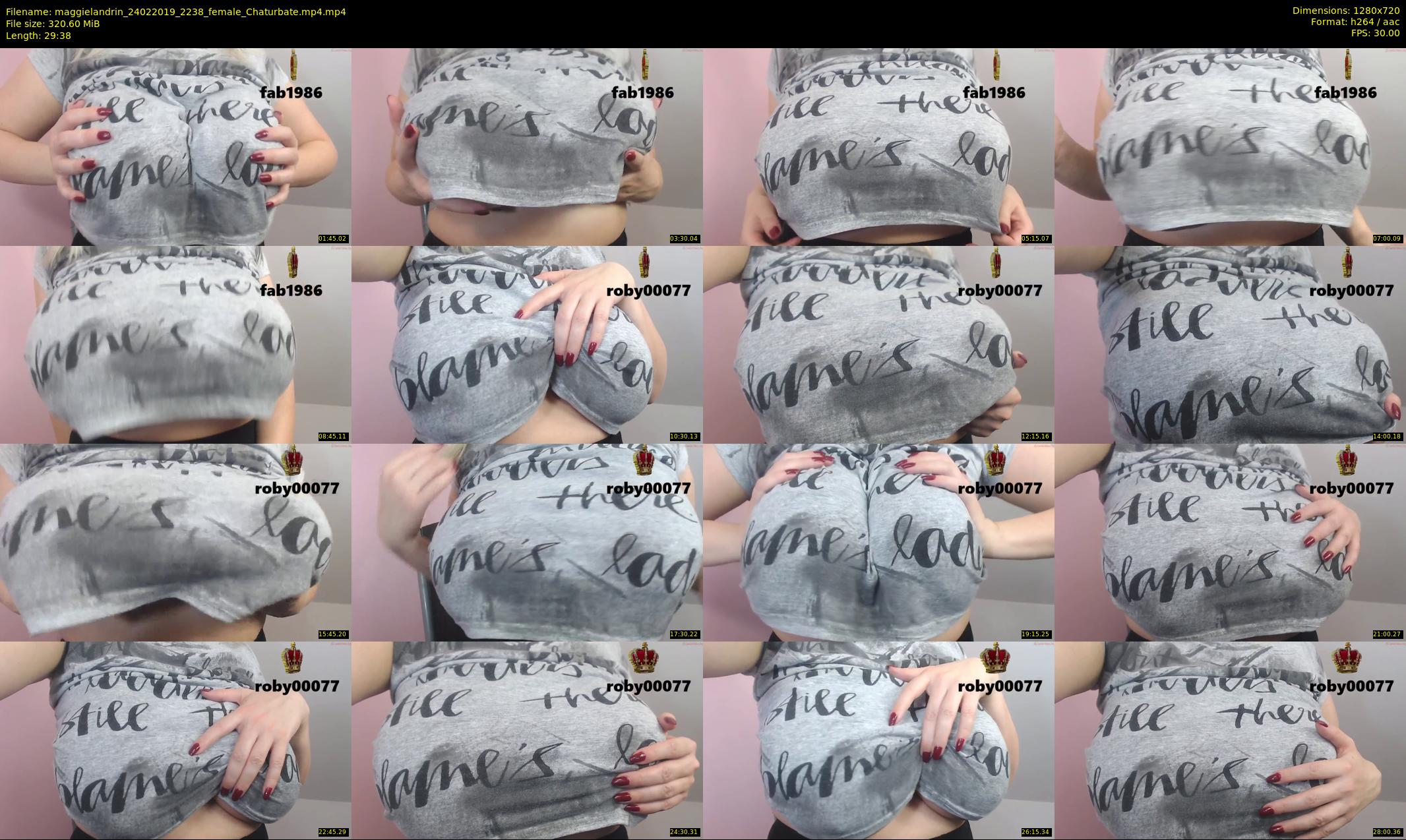 maggielandrin — 30 minute Chaturbate female cam show recording, 720p, Feb 24, 2019