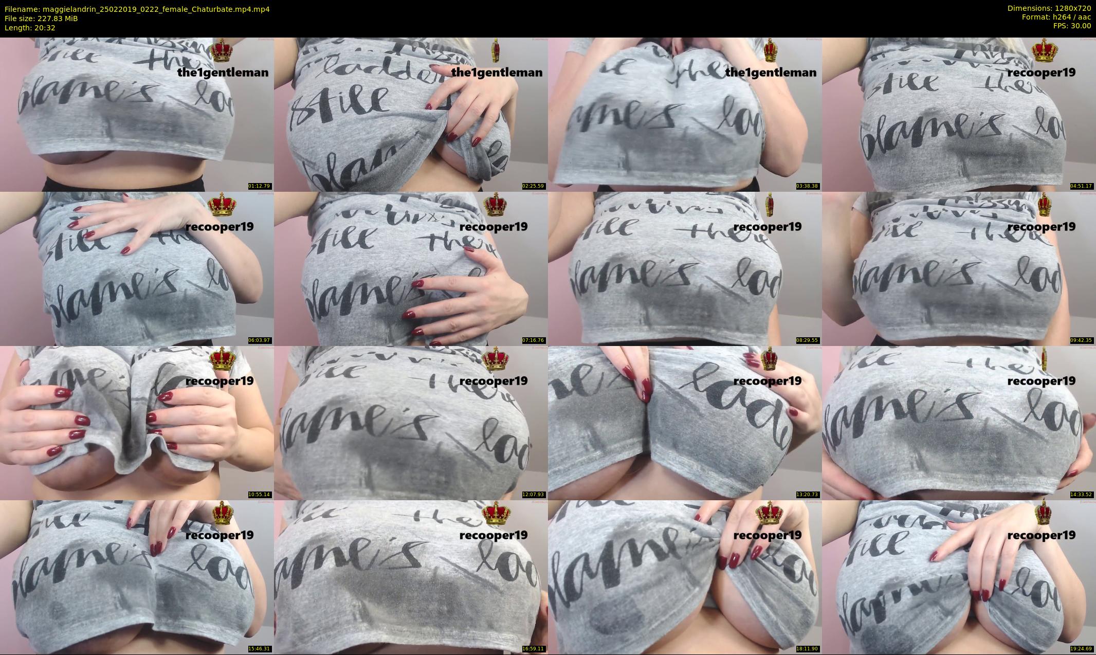 maggielandrin — 21 minute Chaturbate female cam show recording, 720p, Feb 25, 2019