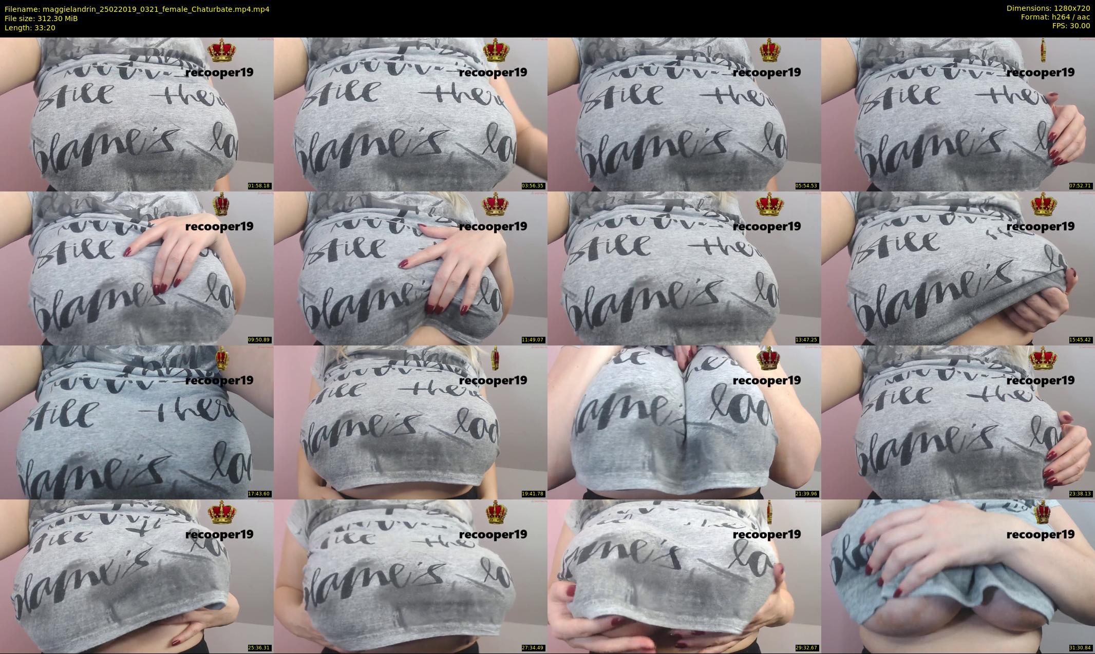 maggielandrin — 34 minute Chaturbate female cam show recording, 720p, Feb 25, 2019