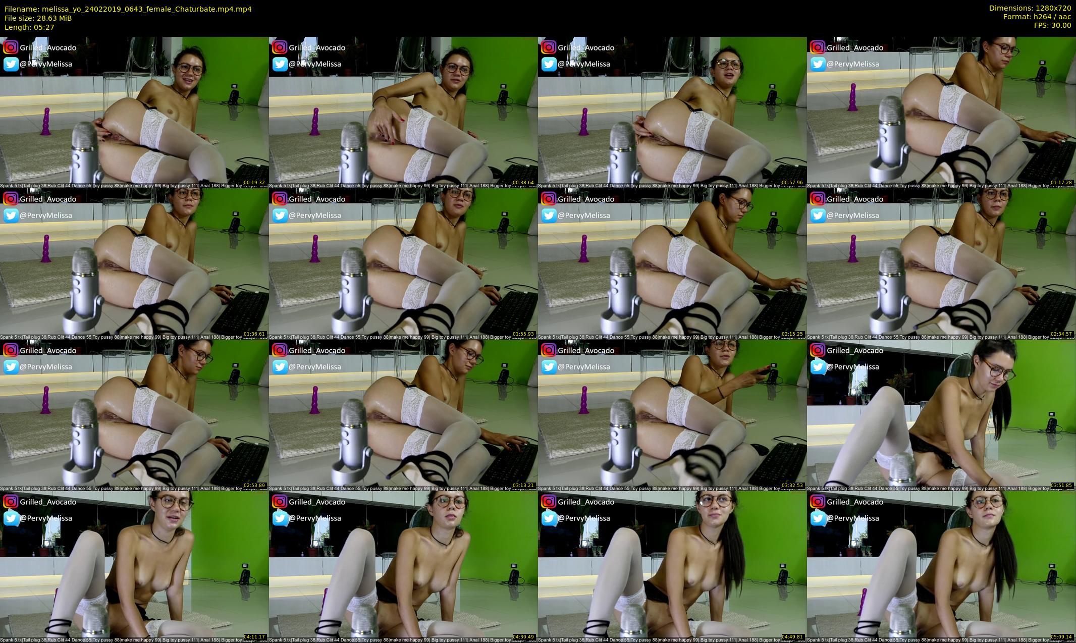 melissa_yo — 6 minute Chaturbate female cam show recording, 720p, Feb 24, 2019