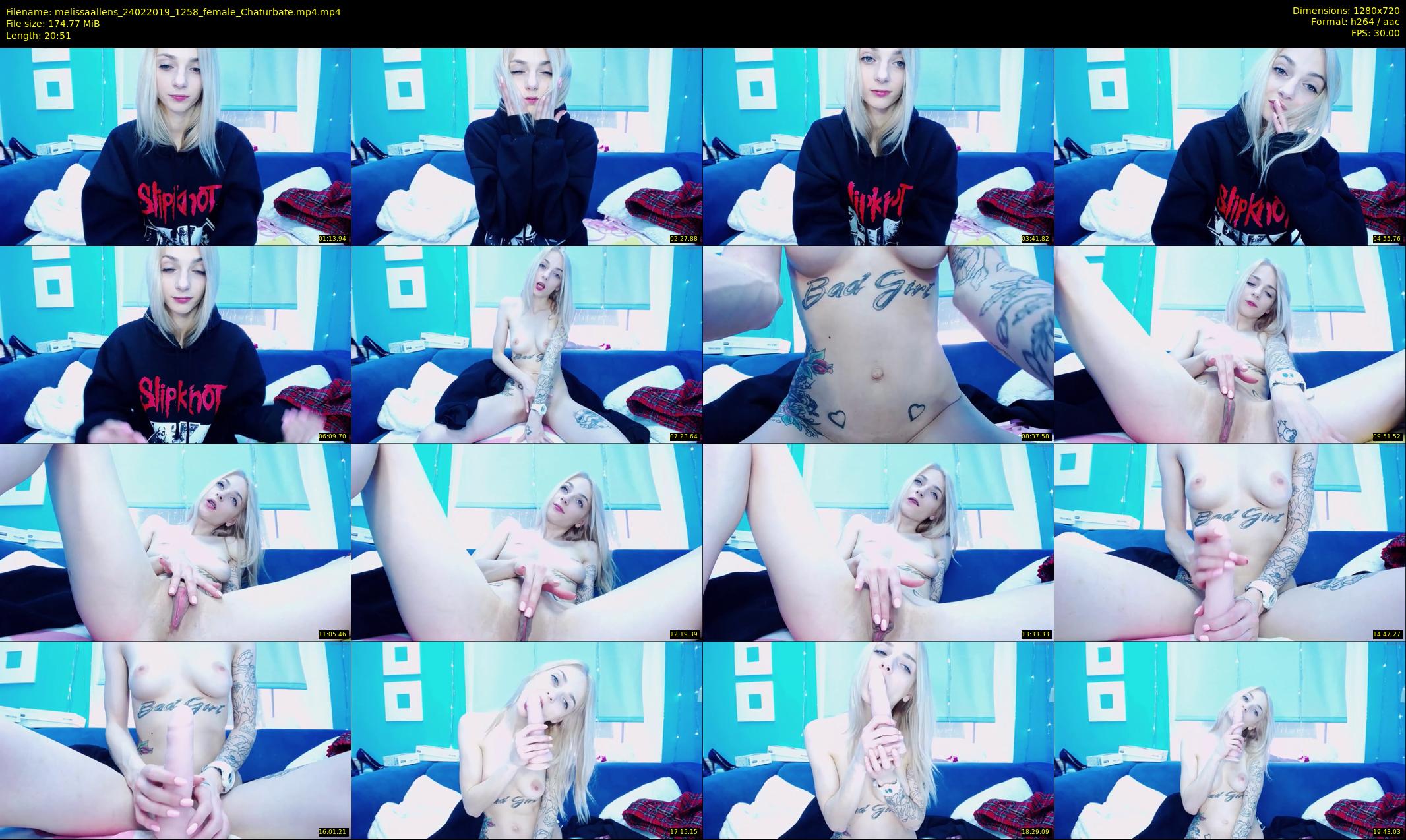 melissaallens — 21 minute Chaturbate female cam show recording, 720p, Feb 24, 2019