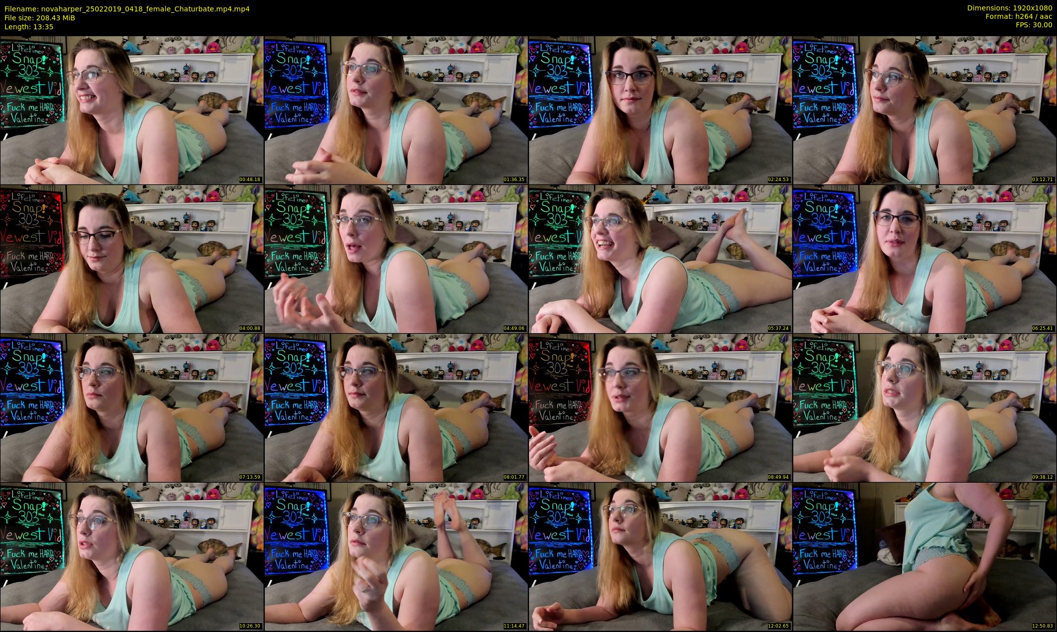 novaharper — 14 minute Chaturbate female cam show recording, 1080p, Feb 25, 2019
