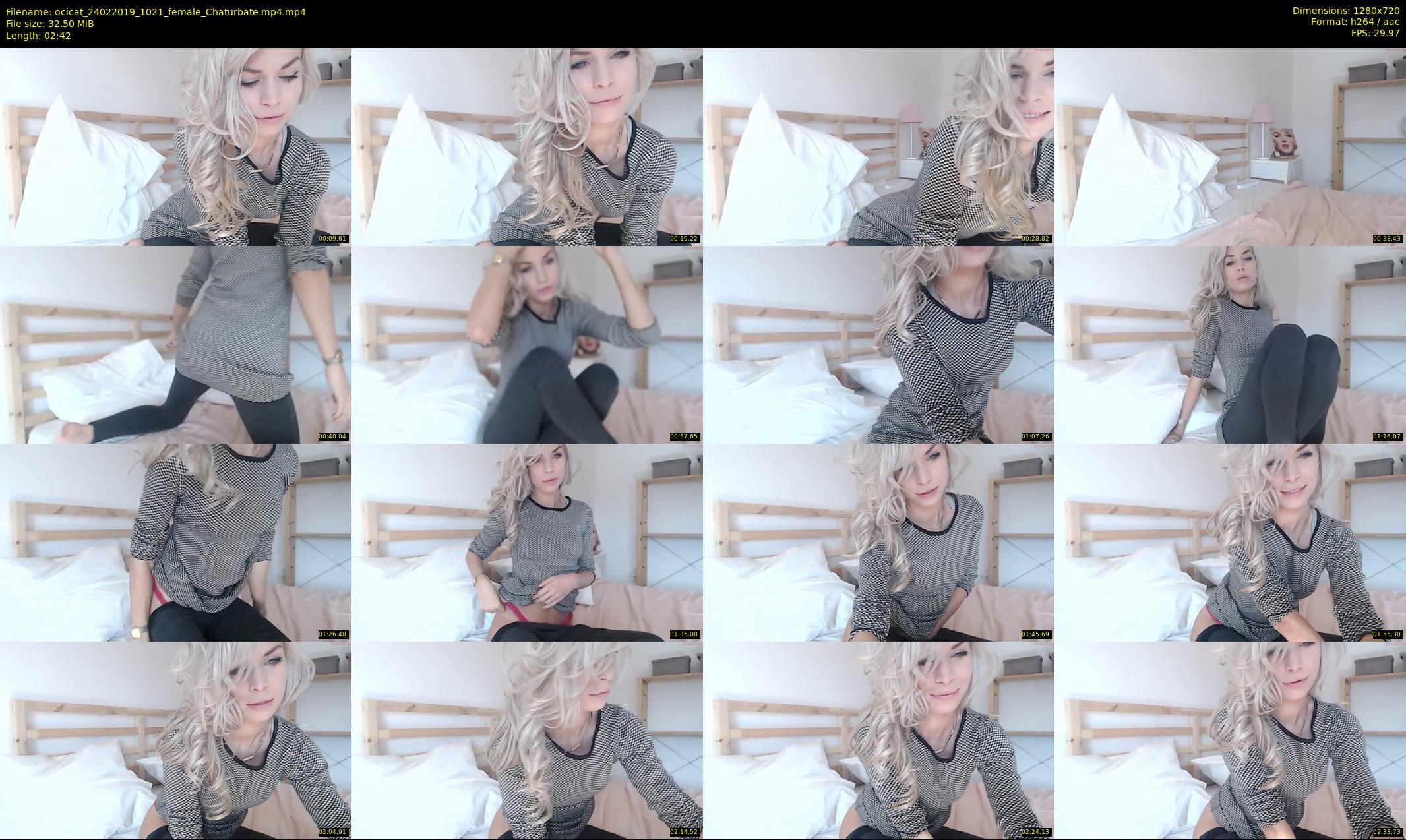 ocicat — 3 minute Chaturbate female cam show recording, 720p, Feb 24, 2019