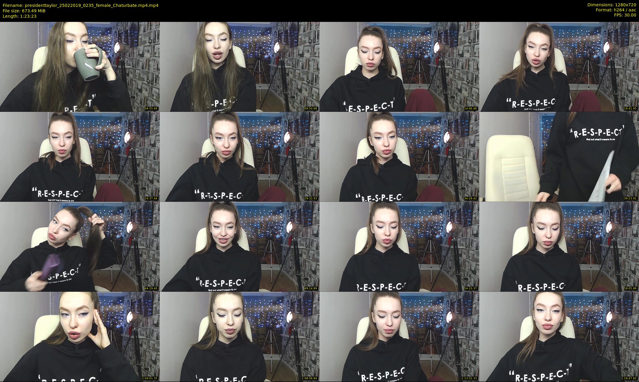 presidenttaylor — 84 minute Chaturbate female cam show recording, 720p, Feb 25, 2019