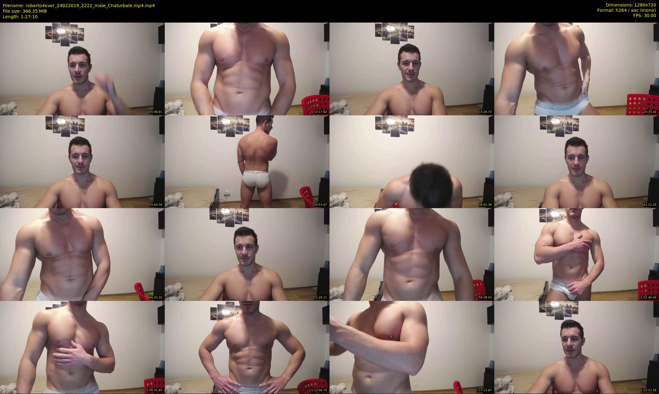 roberto4ever — 88 minute Chaturbate male cam show recording, 720p, Feb 24, 2019