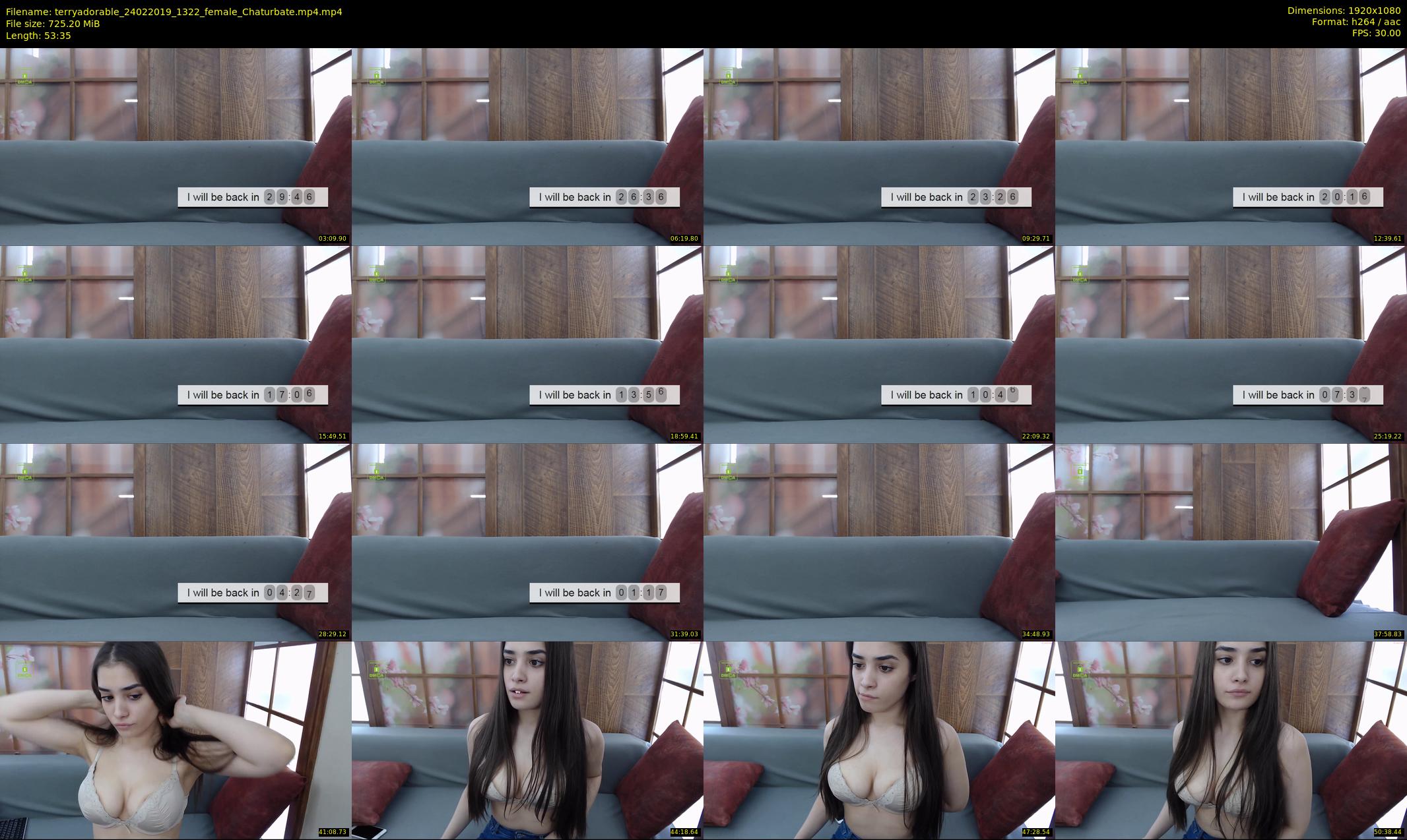 terryadorable — 54 minute Chaturbate female cam show recording, 1080p, Feb 24, 2019