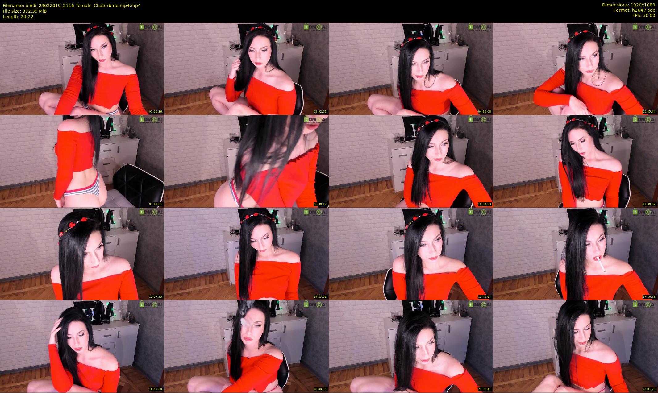 uindi — 25 minute Chaturbate female cam show recording, 1080p, Feb 24, 2019