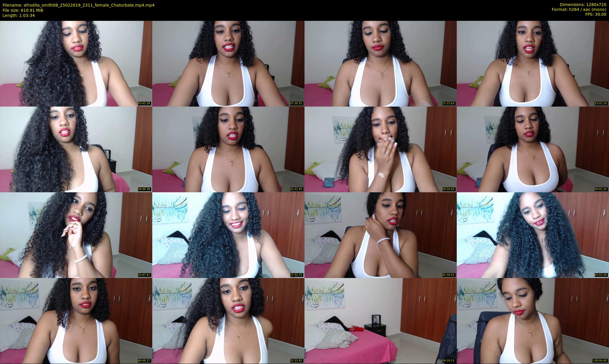 afrodita_smith08 — 64 minute Chaturbate female cam show recording, 720p, Feb 25, 2019