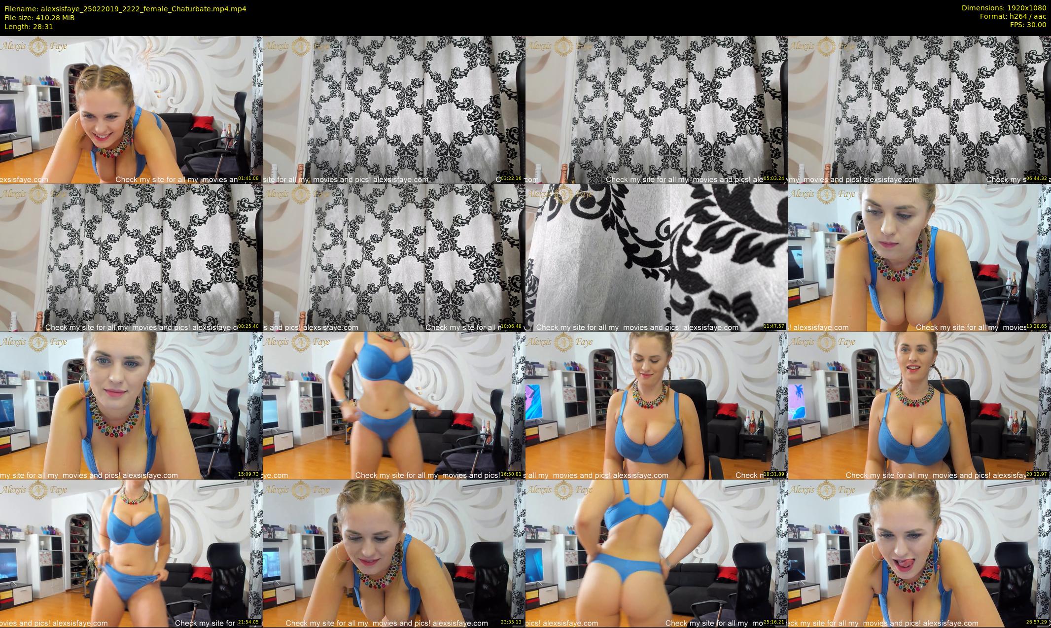 alexsisfaye — 29 minute Chaturbate female cam show recording, 1080p, Feb 25, 2019