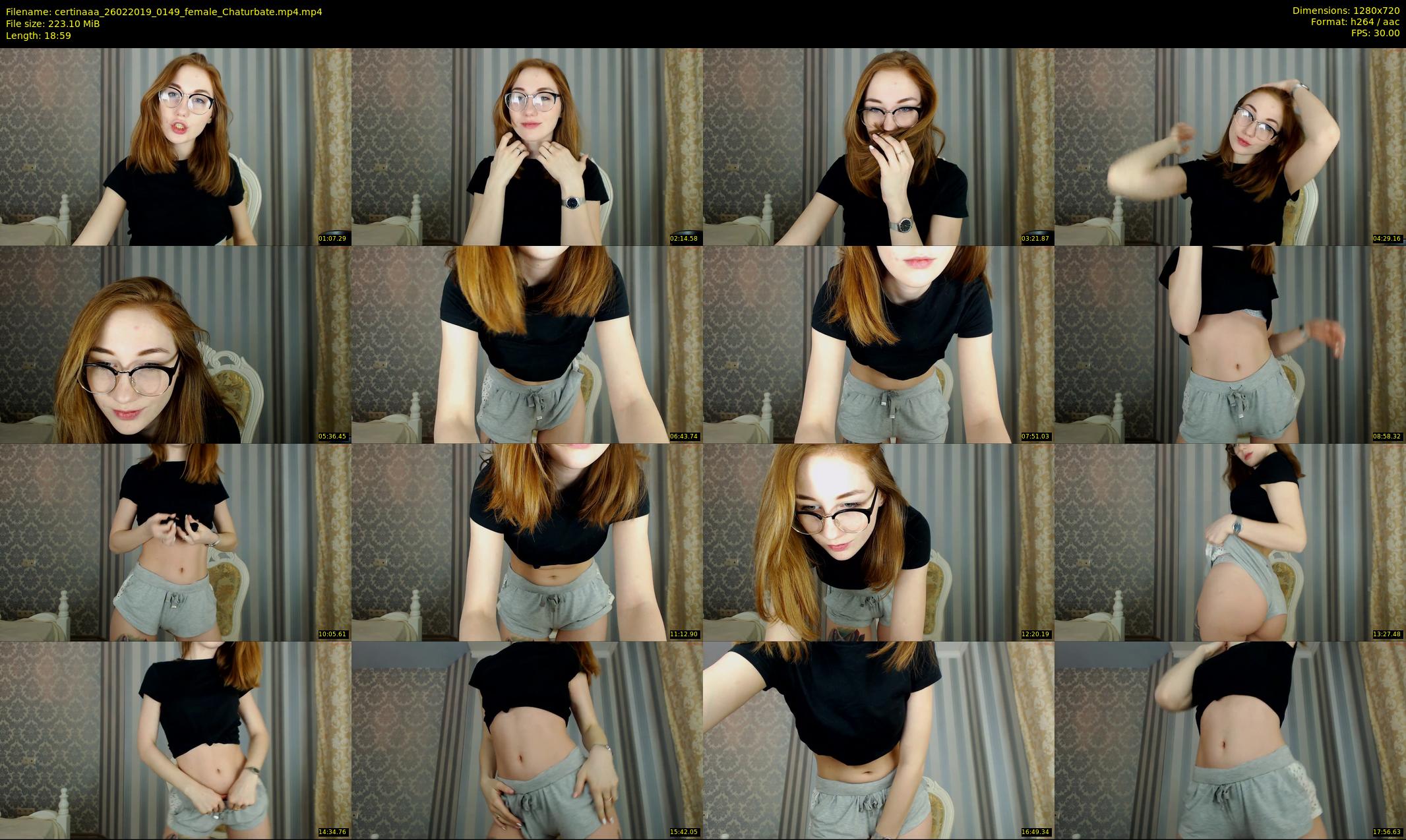 certinaaa — 19 minute Chaturbate female cam show recording, 720p, Feb 26, 2019