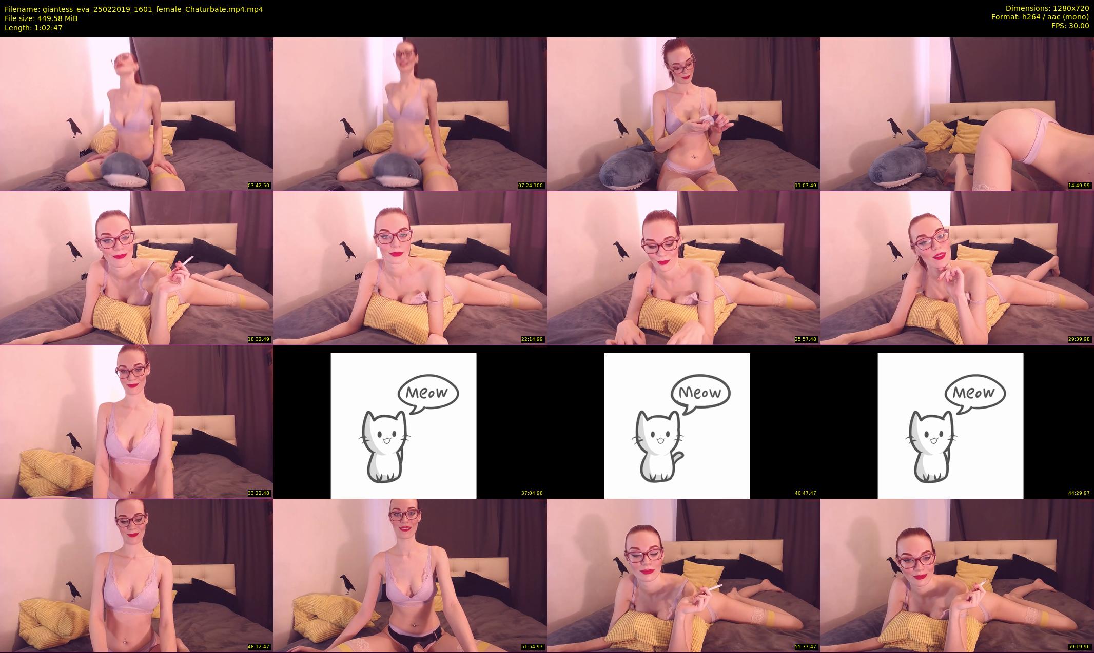 giantess_eva — 63 minute Chaturbate female cam show recording, 720p, Feb 25, 2019