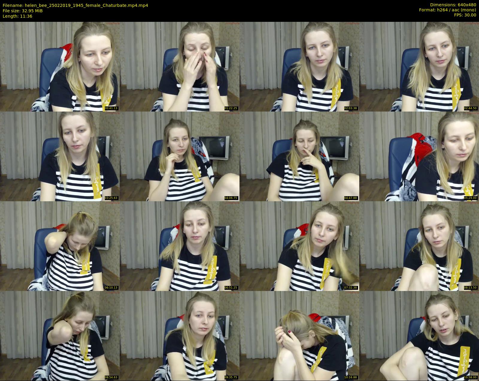 helen_bee — 12 minute Chaturbate female cam show recording, 480p, Feb 25, 2019
