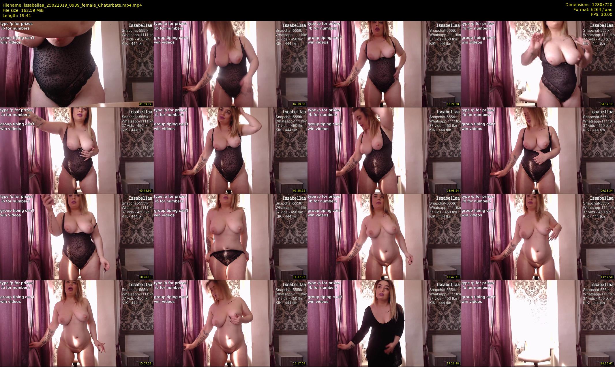 issabellaa — 20 minute Chaturbate female cam show recording, 720p, Feb 25, 2019