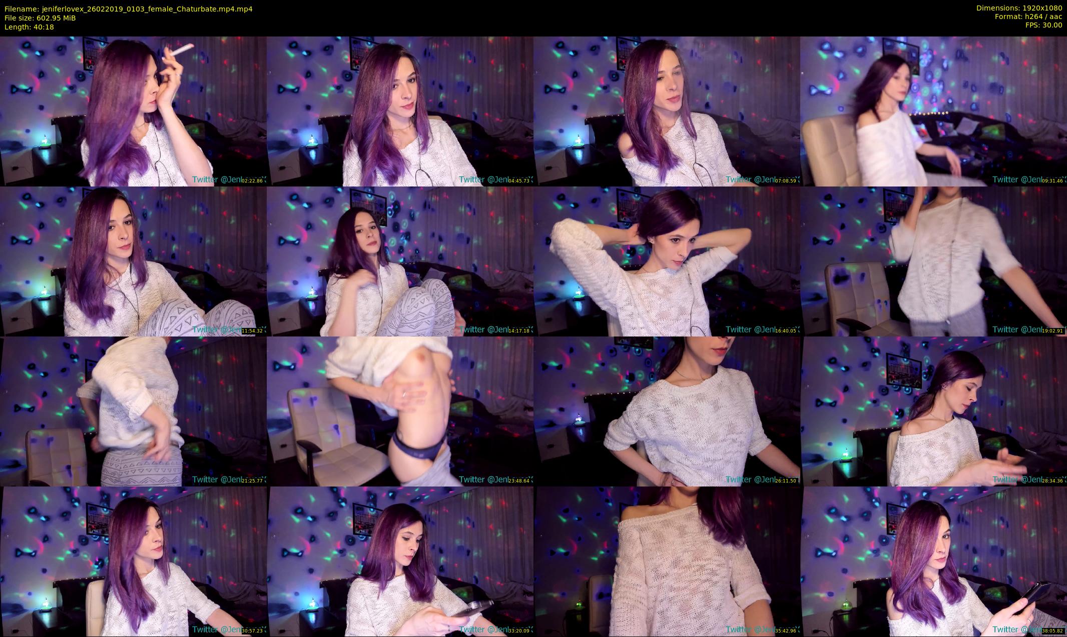 jeniferlovex — 41 minute Chaturbate female cam show recording, 1080p, Feb 26, 2019
