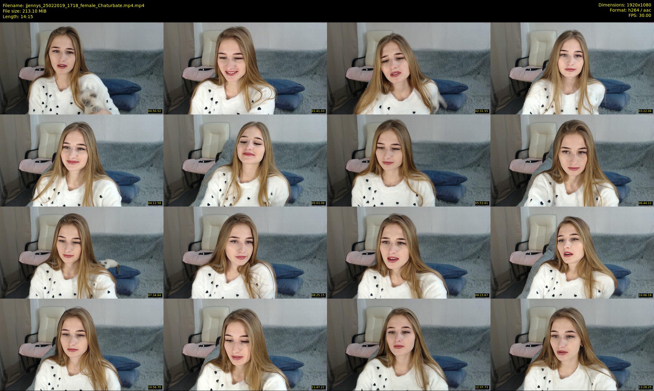 jjennys — 15 minute Chaturbate female cam show recording, 1080p, Feb 25, 2019