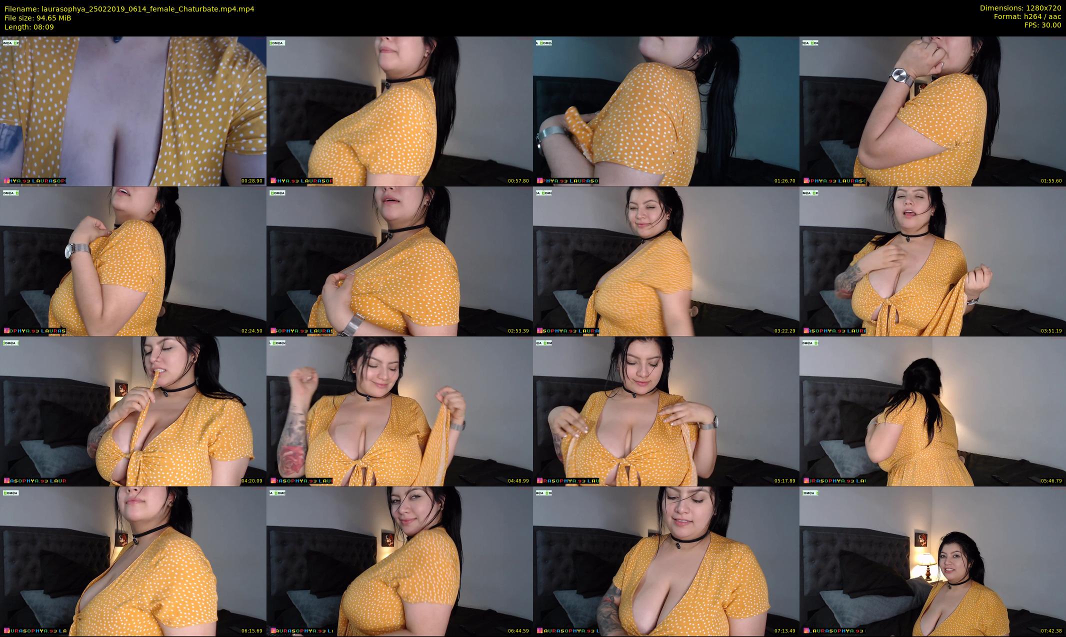 laurasophya — 9 minute Chaturbate female cam show recording, 720p, Feb 25, 2019