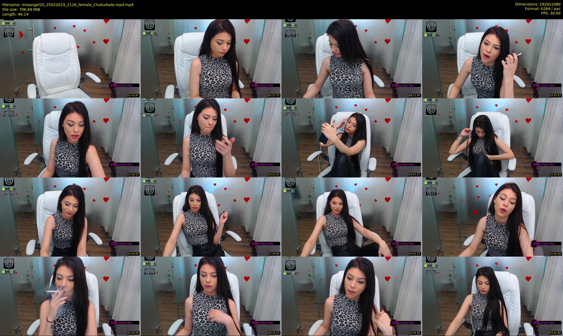 miaangel20 — 47 minute Chaturbate female cam show recording, 1080p, Feb 25, 2019