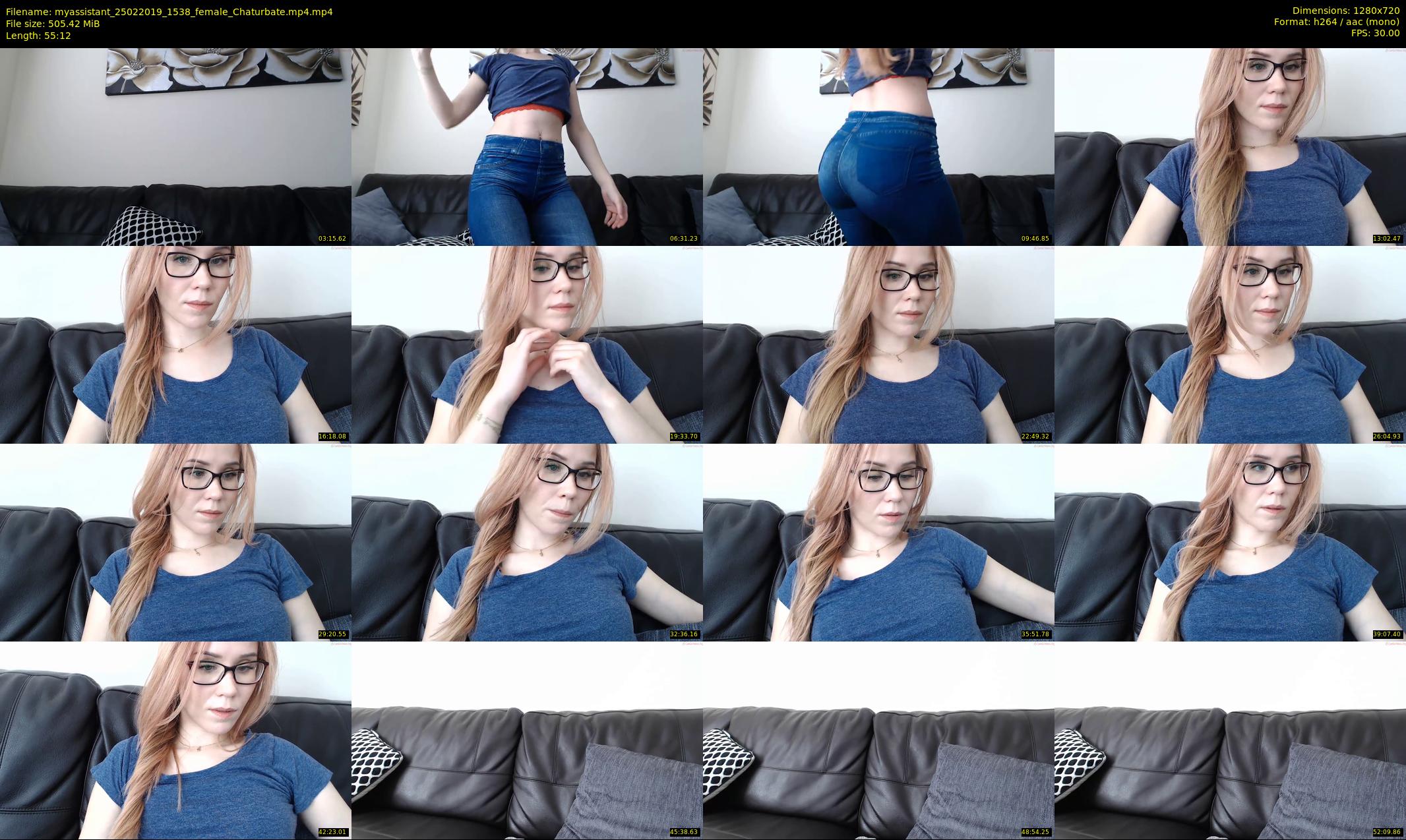 myassistant — 56 minute Chaturbate female cam show recording, 720p, Feb 25, 2019