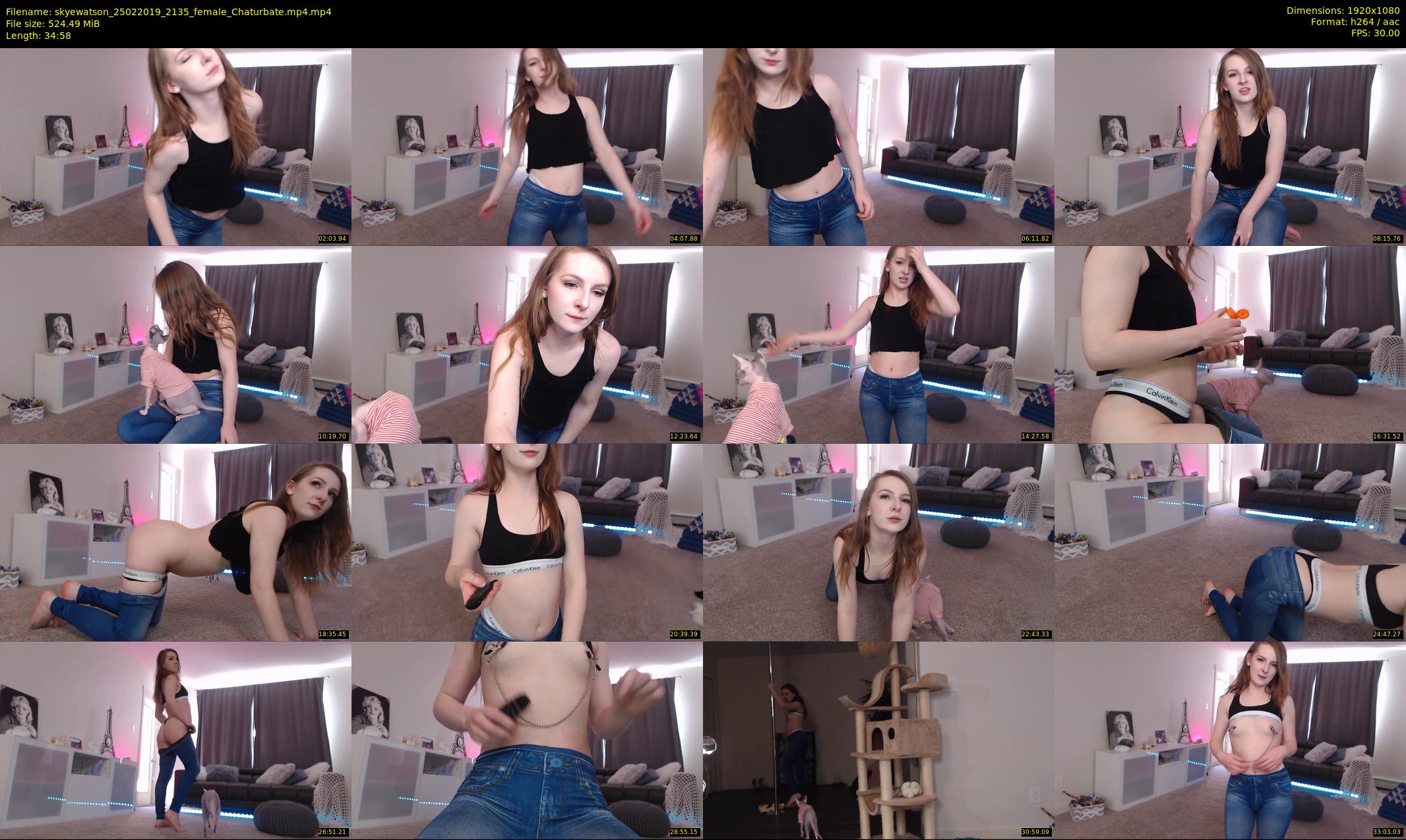 skyewatson — 35 minute Chaturbate female cam show recording, 1080p, Feb 25, 2019