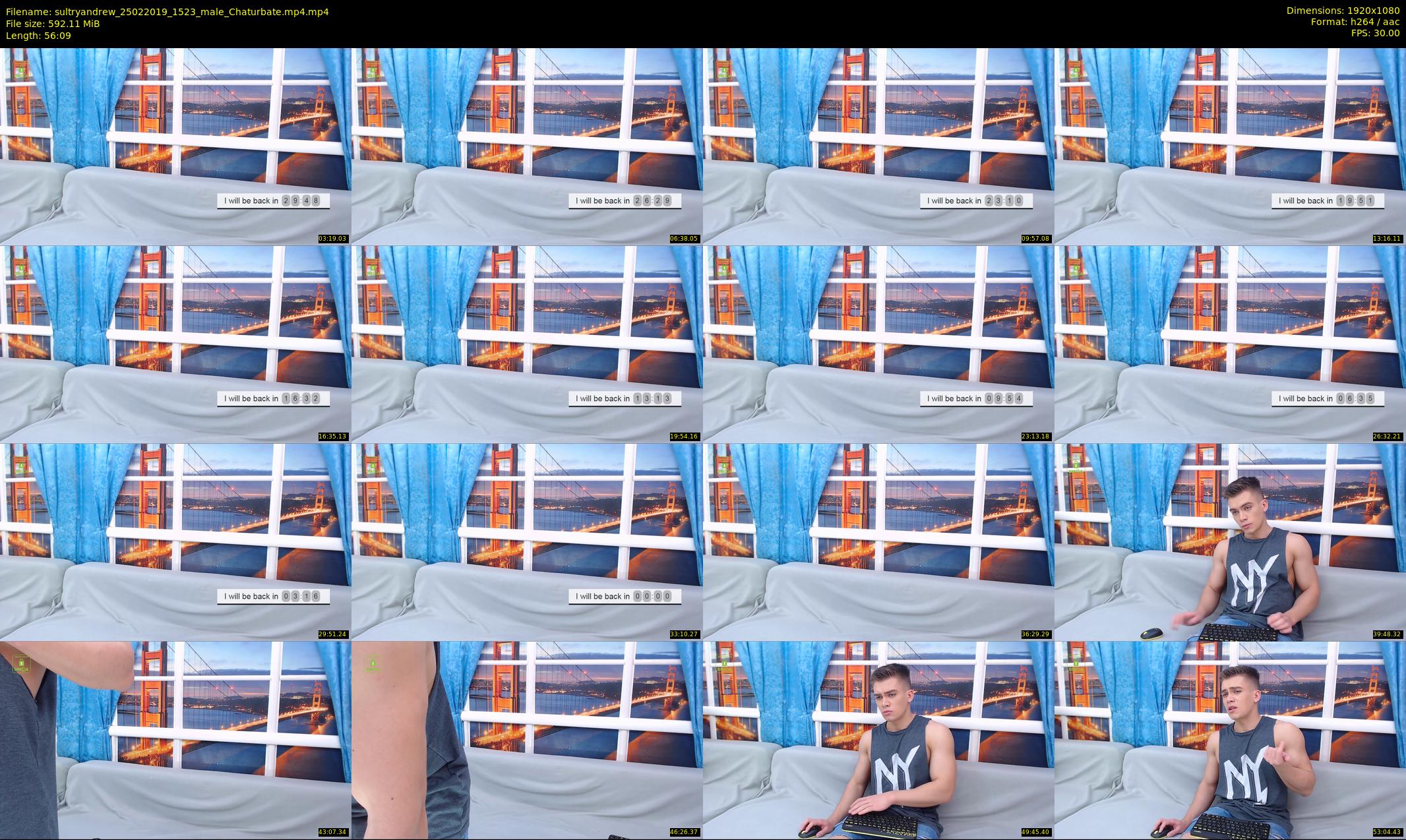 sultryandrew — 57 minute Chaturbate male cam show recording, 1080p, Feb 25, 2019