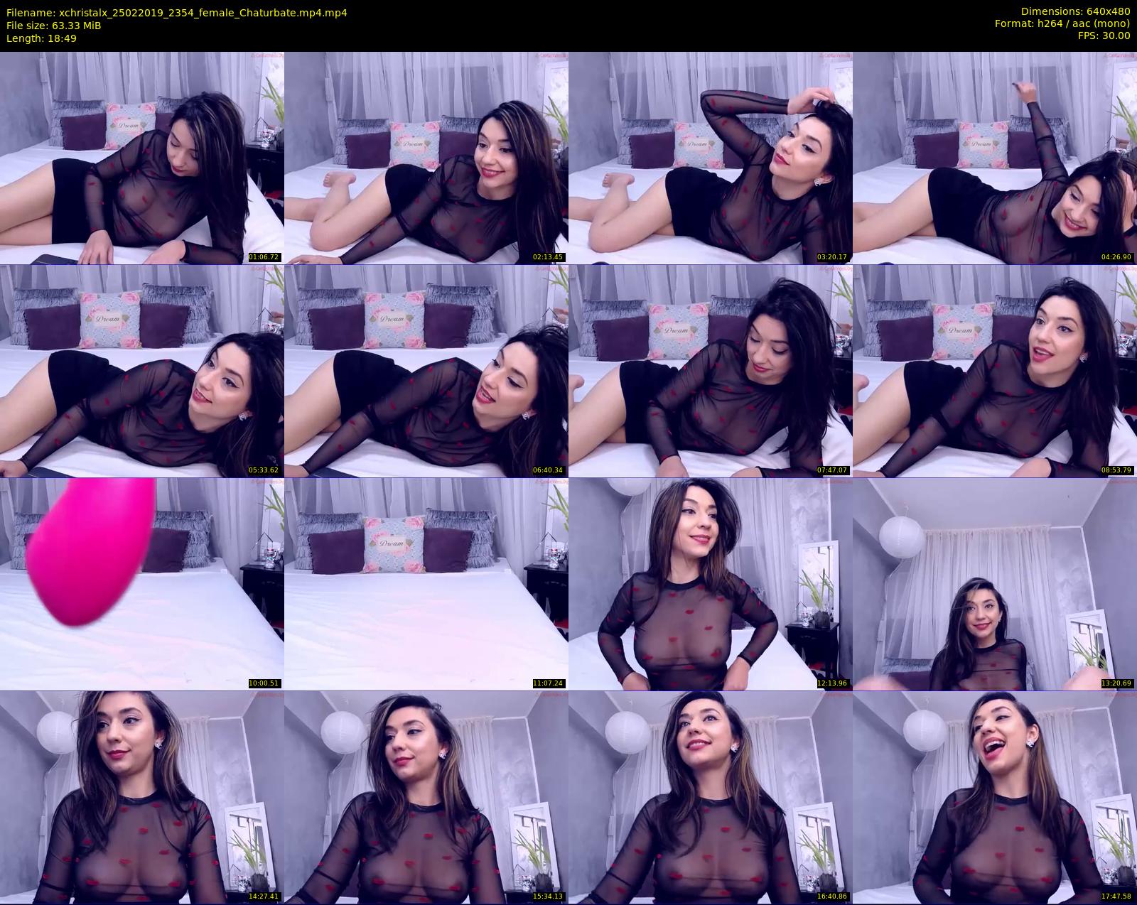 xchristalx — 19 minute Chaturbate female cam show recording, 480p, Feb 25, 2019