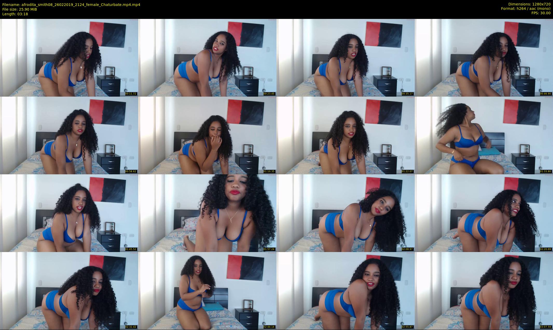 afrodita_smith08 — 4 minute Chaturbate female cam show recording, 720p, Feb 26, 2019