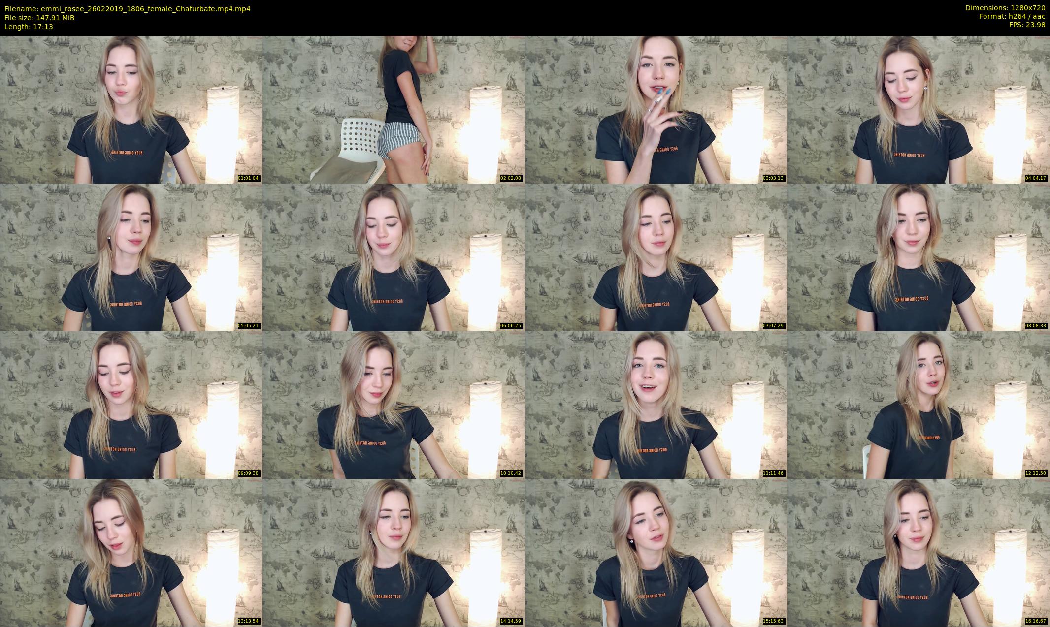 emmi_rosee — 18 minute Chaturbate female cam show recording, 720p, Feb 26, 2019
