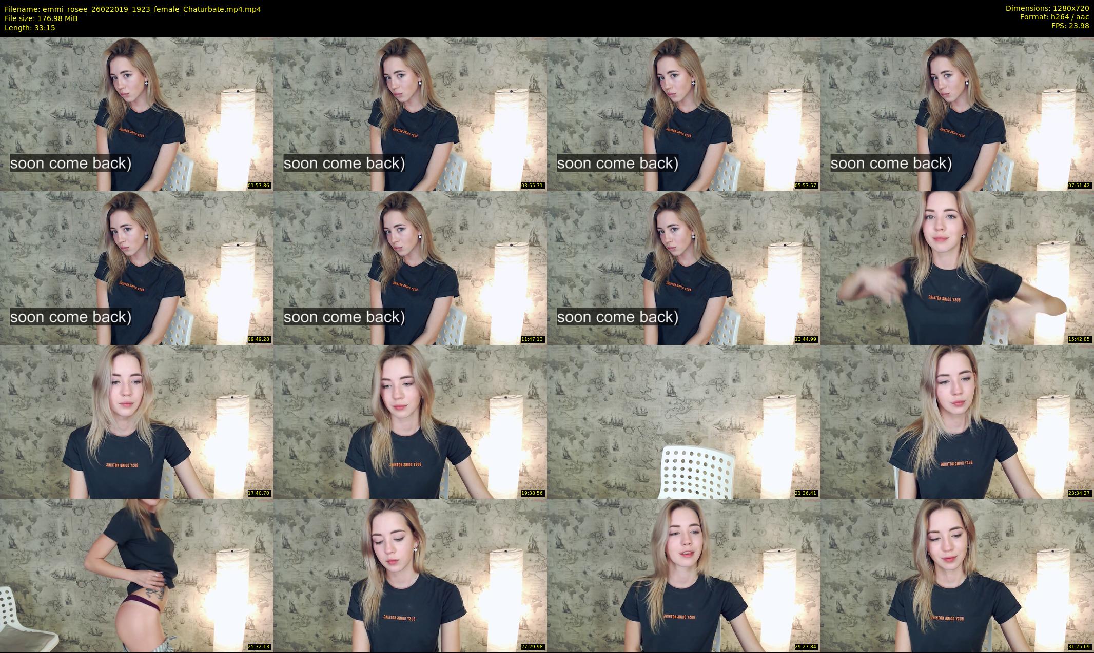 emmi_rosee — 34 minute Chaturbate female cam show recording, 720p, Feb 26, 2019