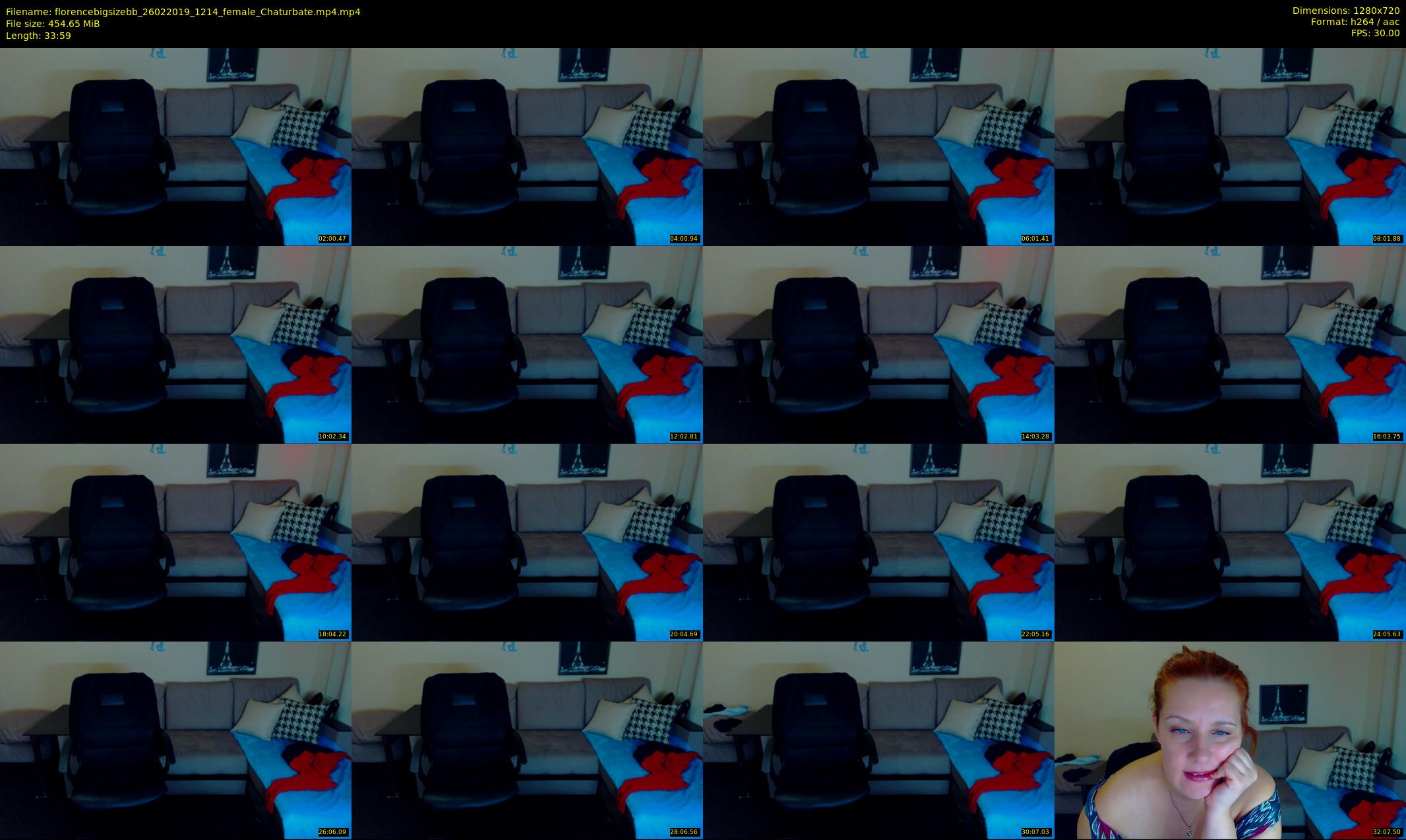 florencebigsizebb — 34 minute Chaturbate female cam show recording, 720p, Feb 26, 2019