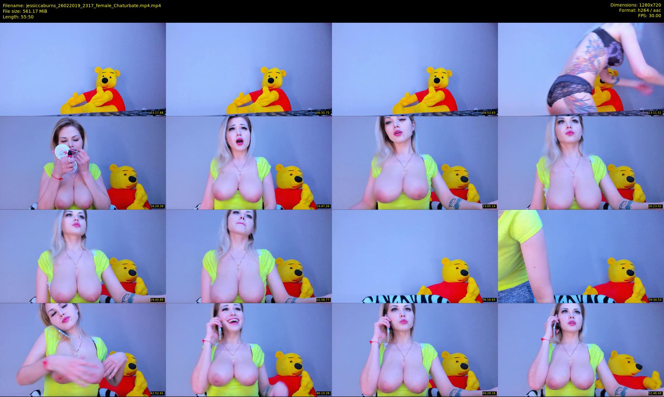jessiccaburns — 56 minute Chaturbate female cam show recording, 720p, Feb 26, 2019