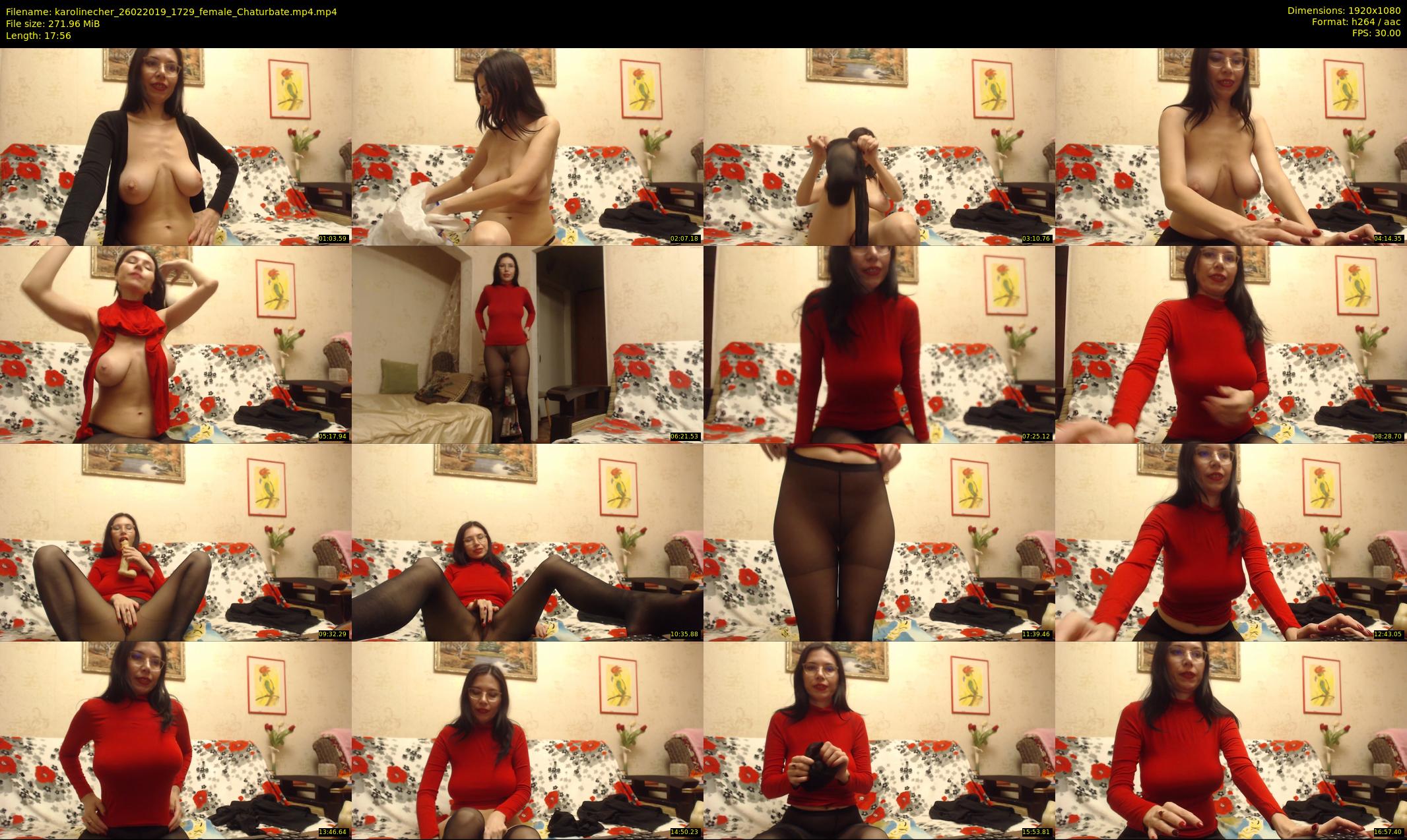 karolinecher — 18 minute Chaturbate female cam show recording, 1080p, Feb 26, 2019