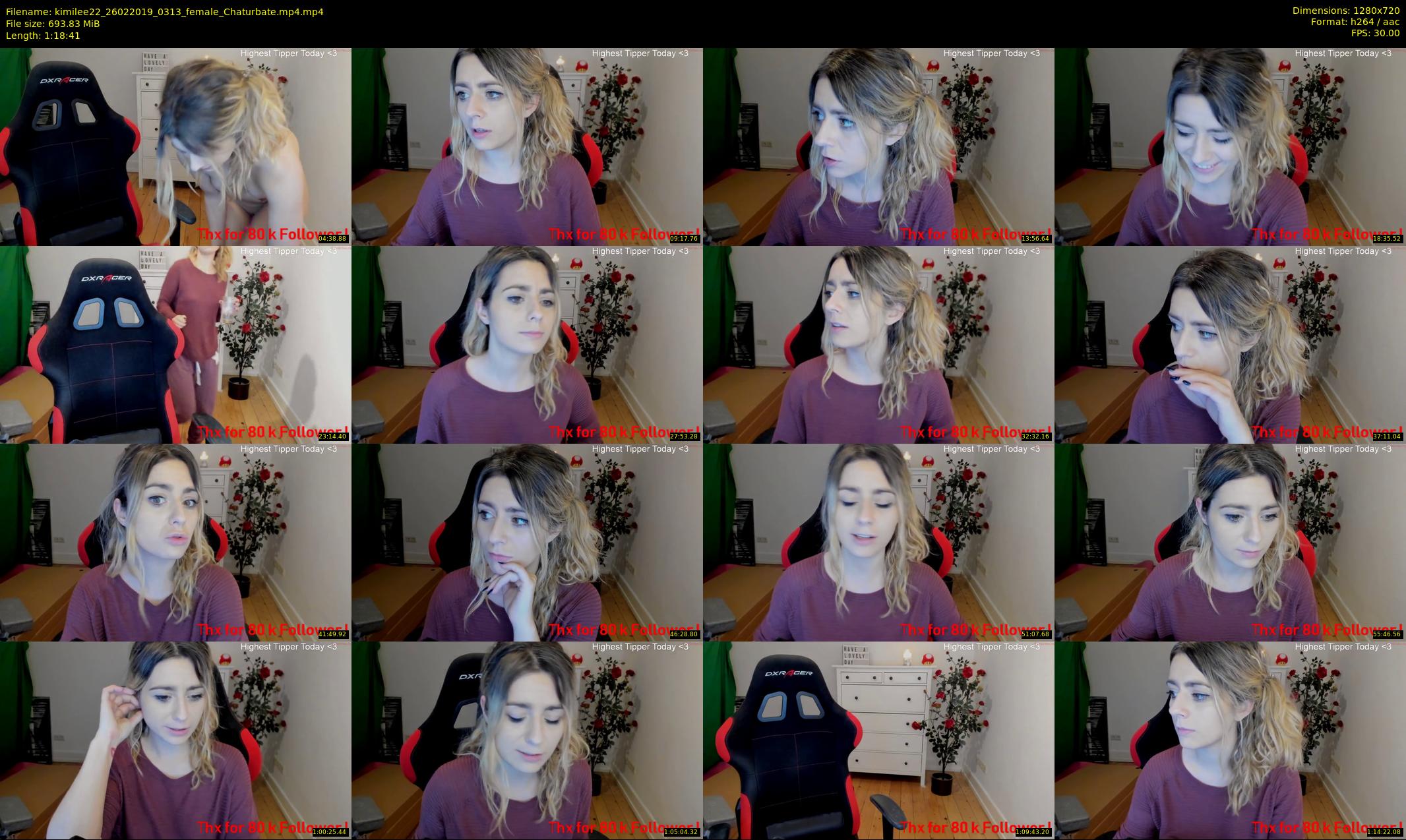 kimilee22 — 79 minute Chaturbate female cam show recording, 720p, Feb 26, 2019