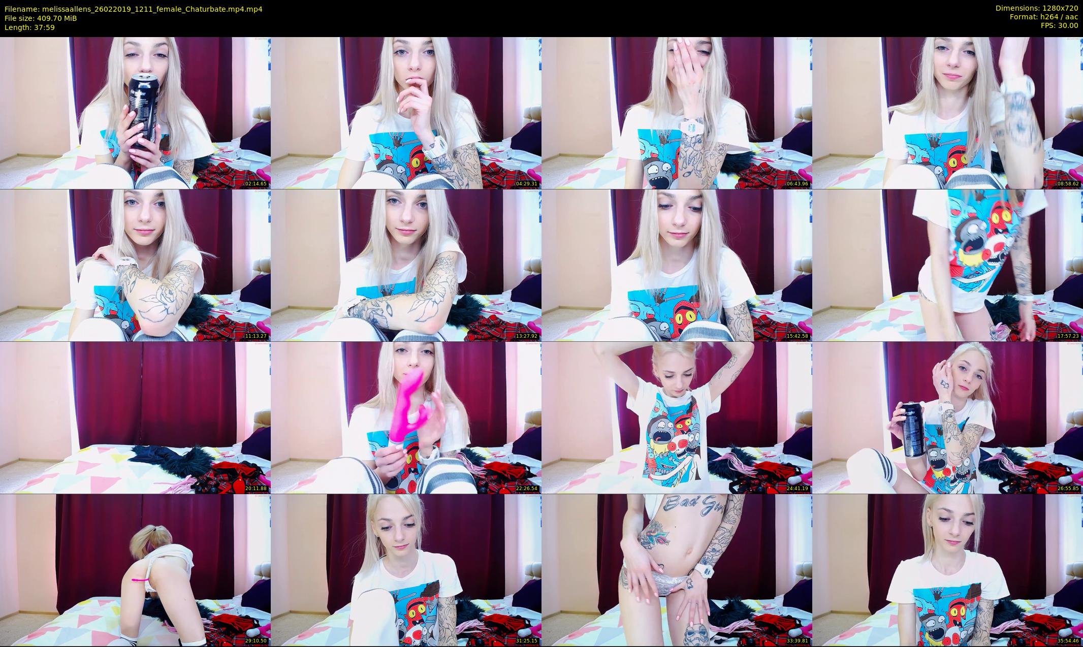 melissaallens — 38 minute Chaturbate female cam show recording, 720p, Feb 26, 2019
