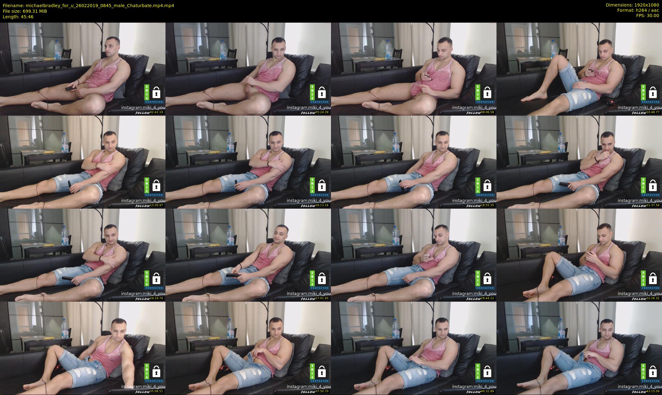 michaelbradley_for_u — 46 minute Chaturbate male cam show recording, 1080p, Feb 26, 2019
