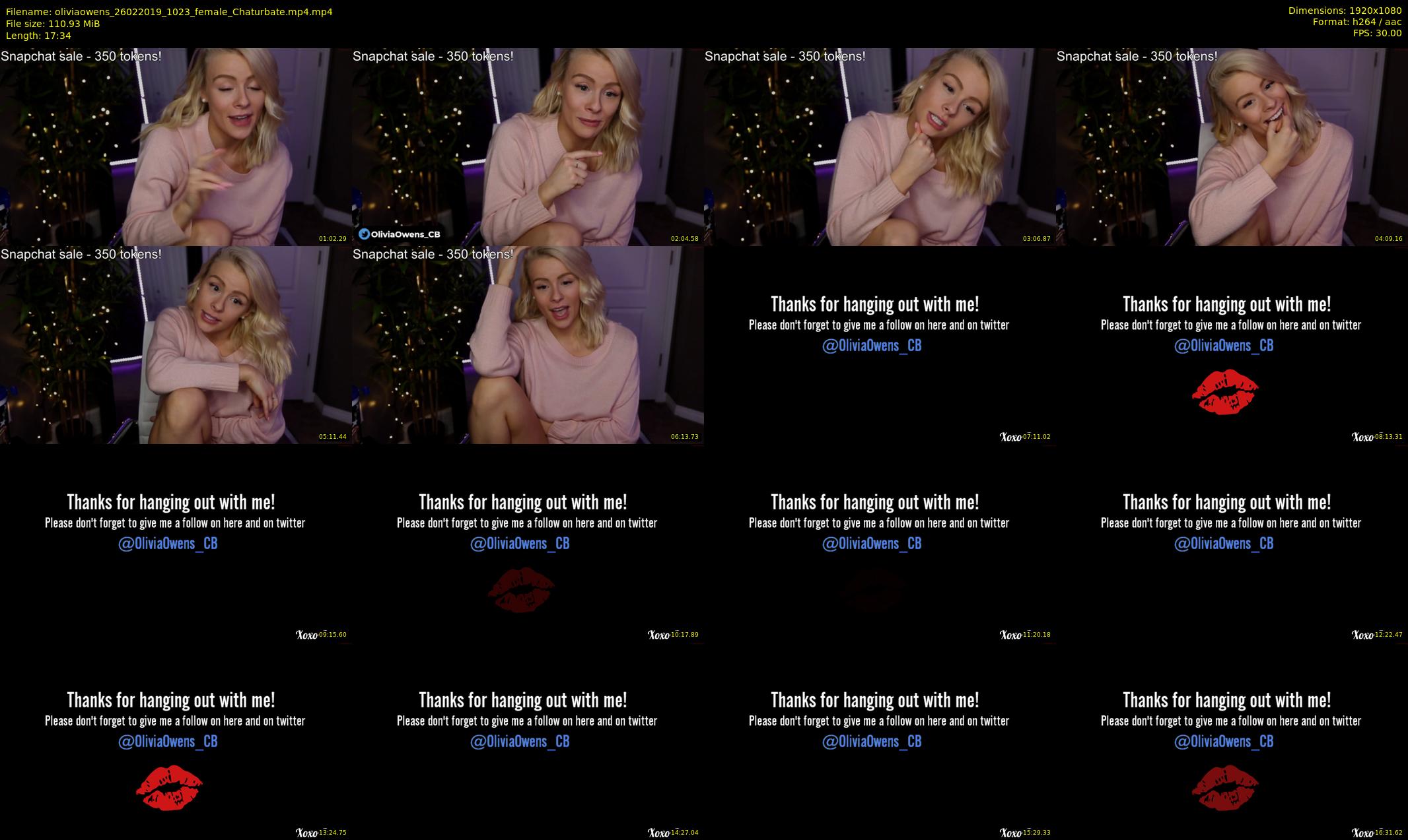 oliviaowens — 18 minute Chaturbate female cam show recording, 1080p, Feb 26, 2019