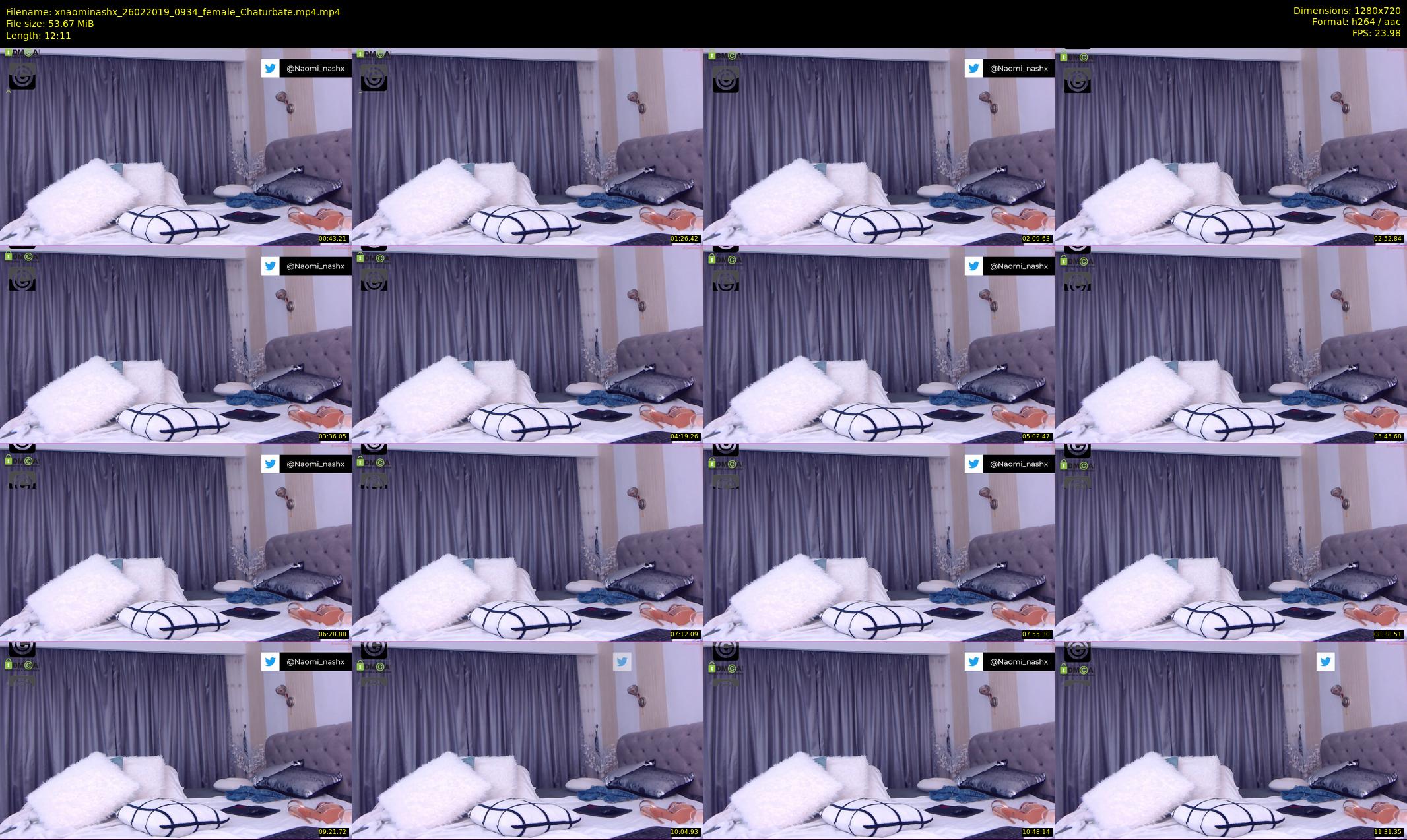 xnaominashx — 13 minute Chaturbate female cam show recording, 720p, Feb 26, 2019